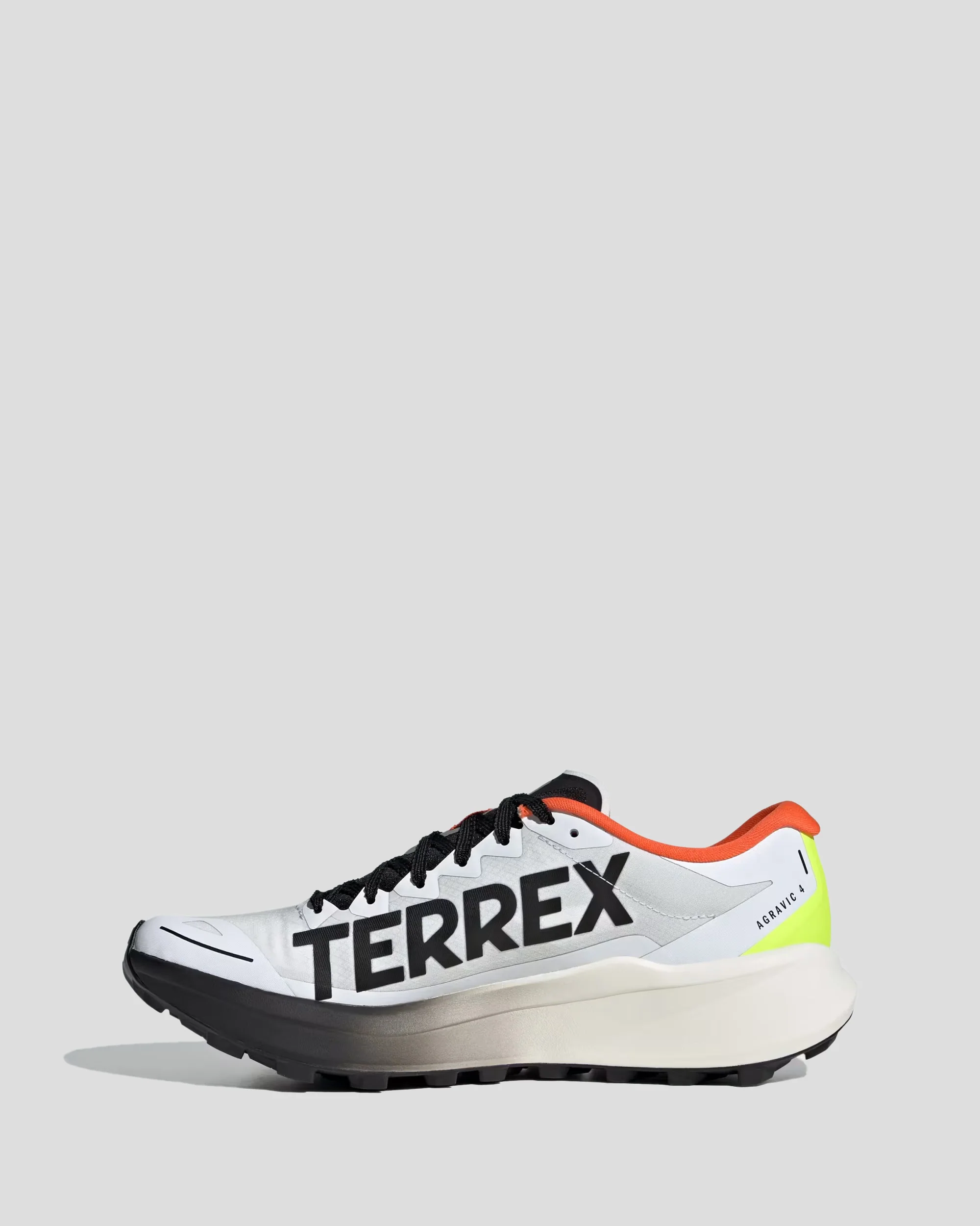 Men's Adidas Terrex Agravic 4 Trail Shoes - White/Core Black/Semi Impact Orange - Image 3