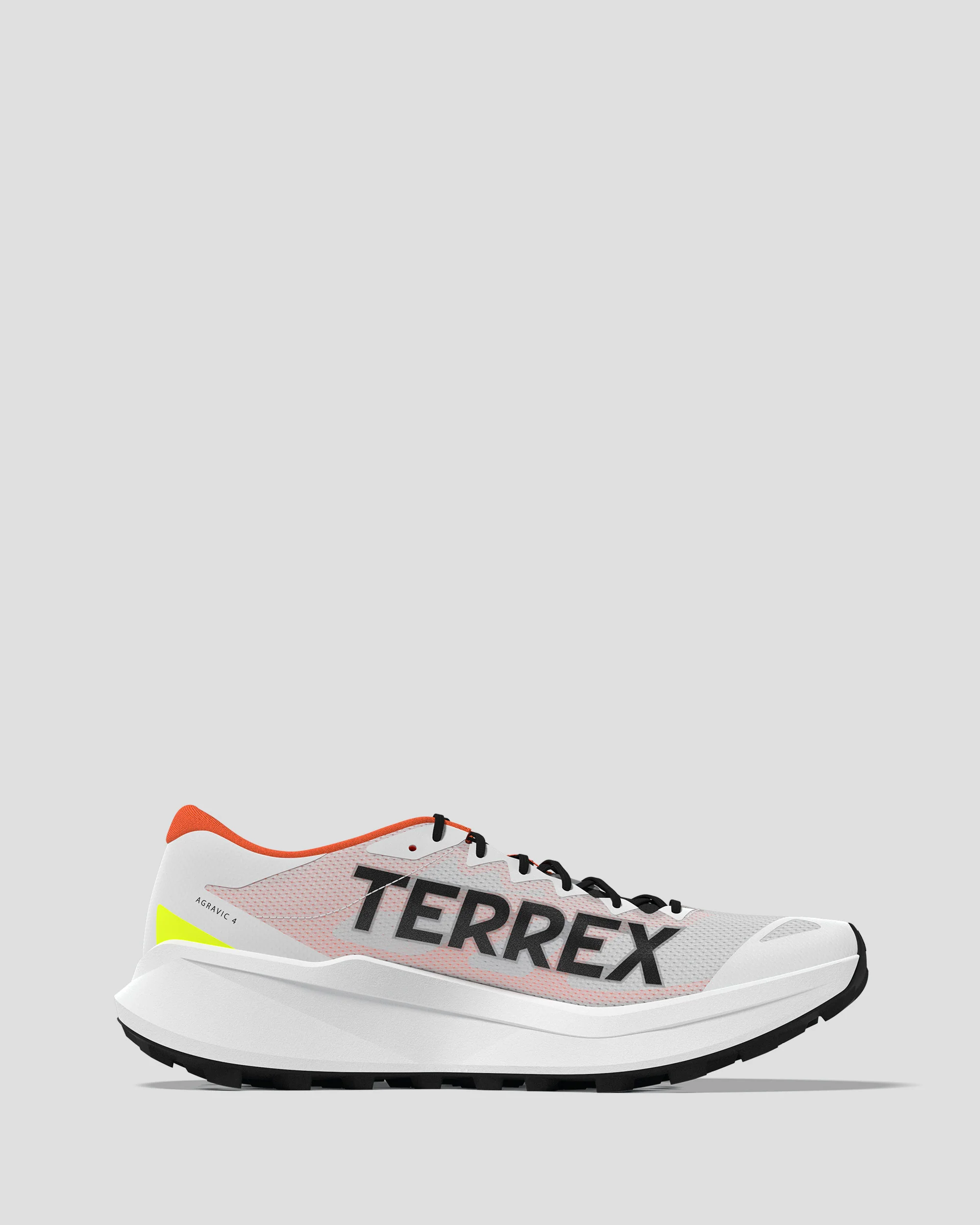 Women's Adidas Terrex Agravic 4 Trail Shoes - White/Core Black/Semi Impact Orange - Image 3