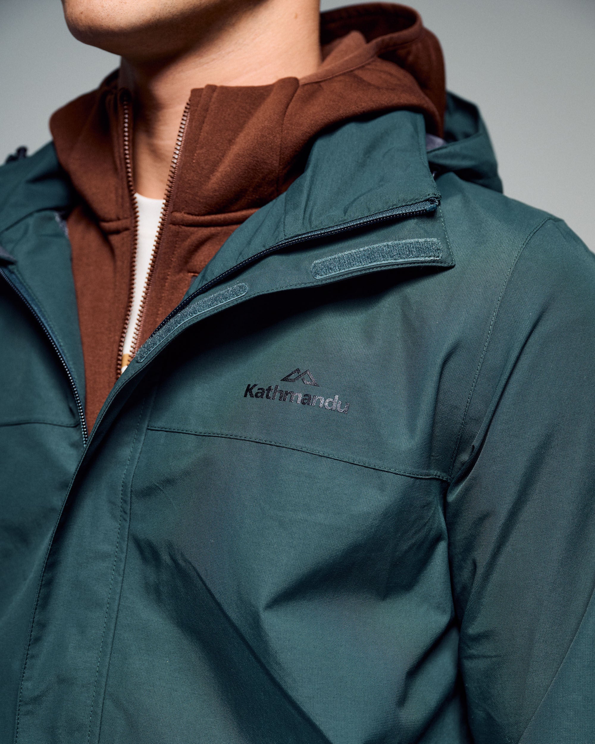 Men's Andulo 2-layer Rain Jacket - Deep Forest - Image 5