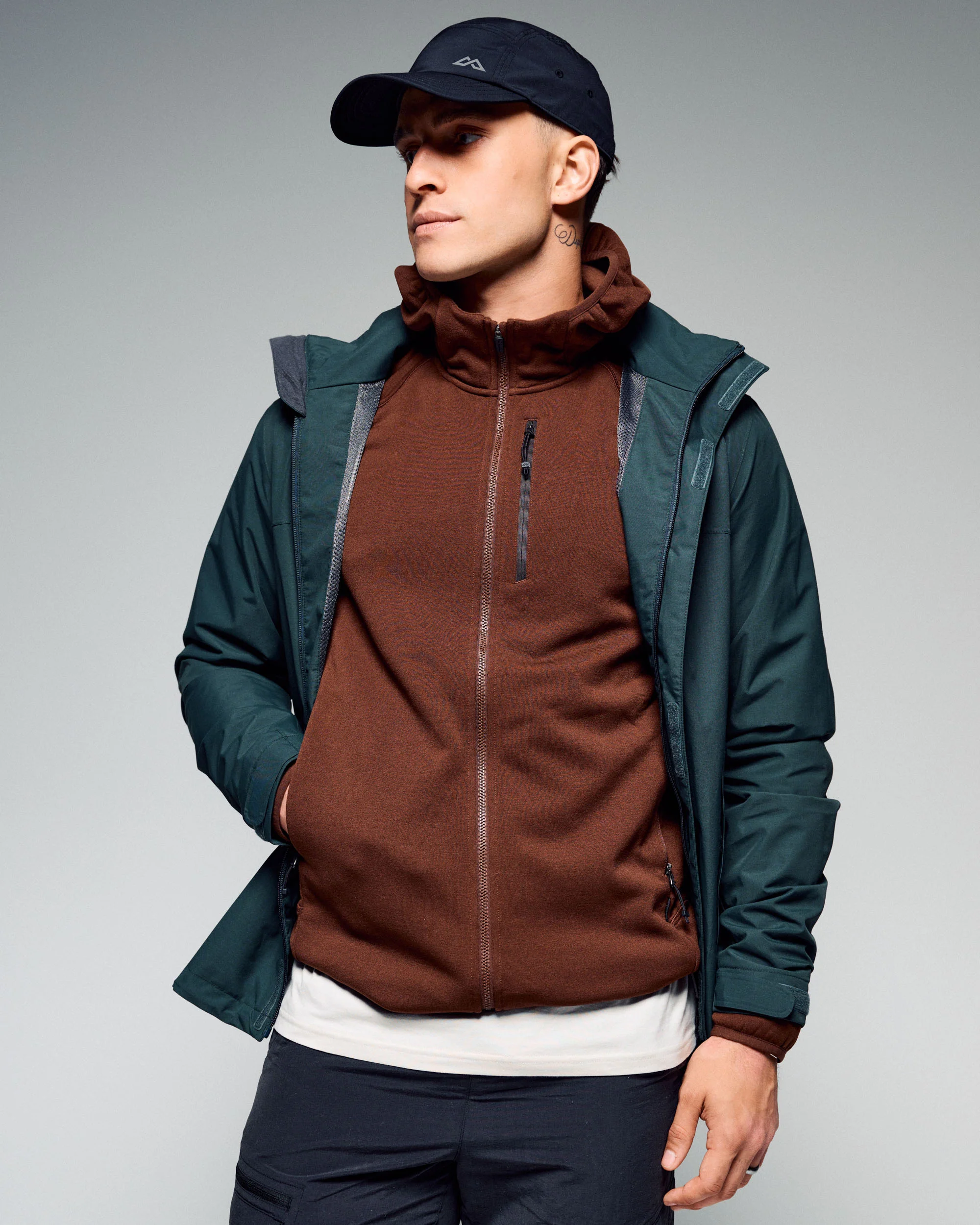 Men's Andulo 2-layer Rain Jacket - Deep Forest - Image 6