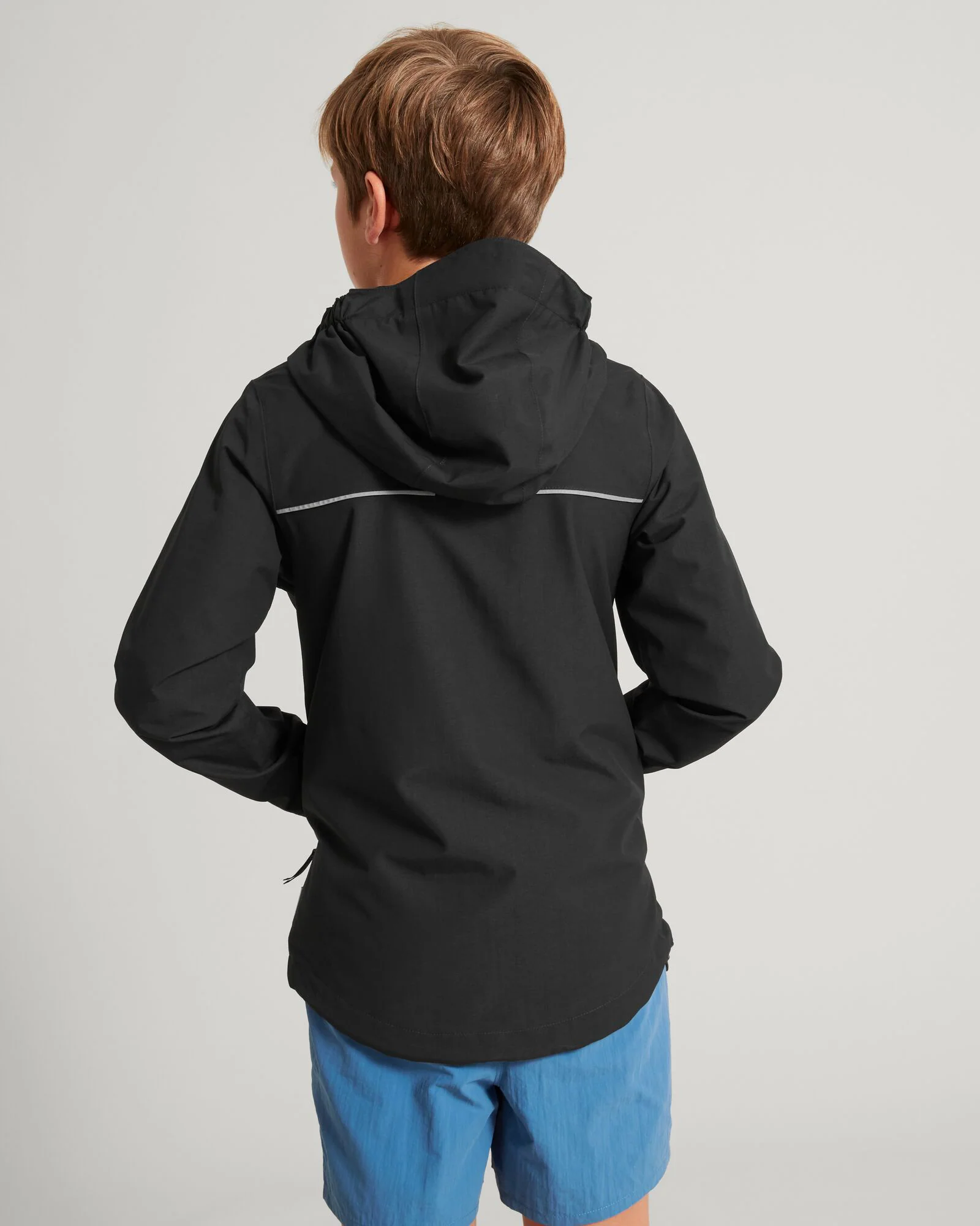 Boys' Andulo 2-layer Rain Jacket - Black - Image 3