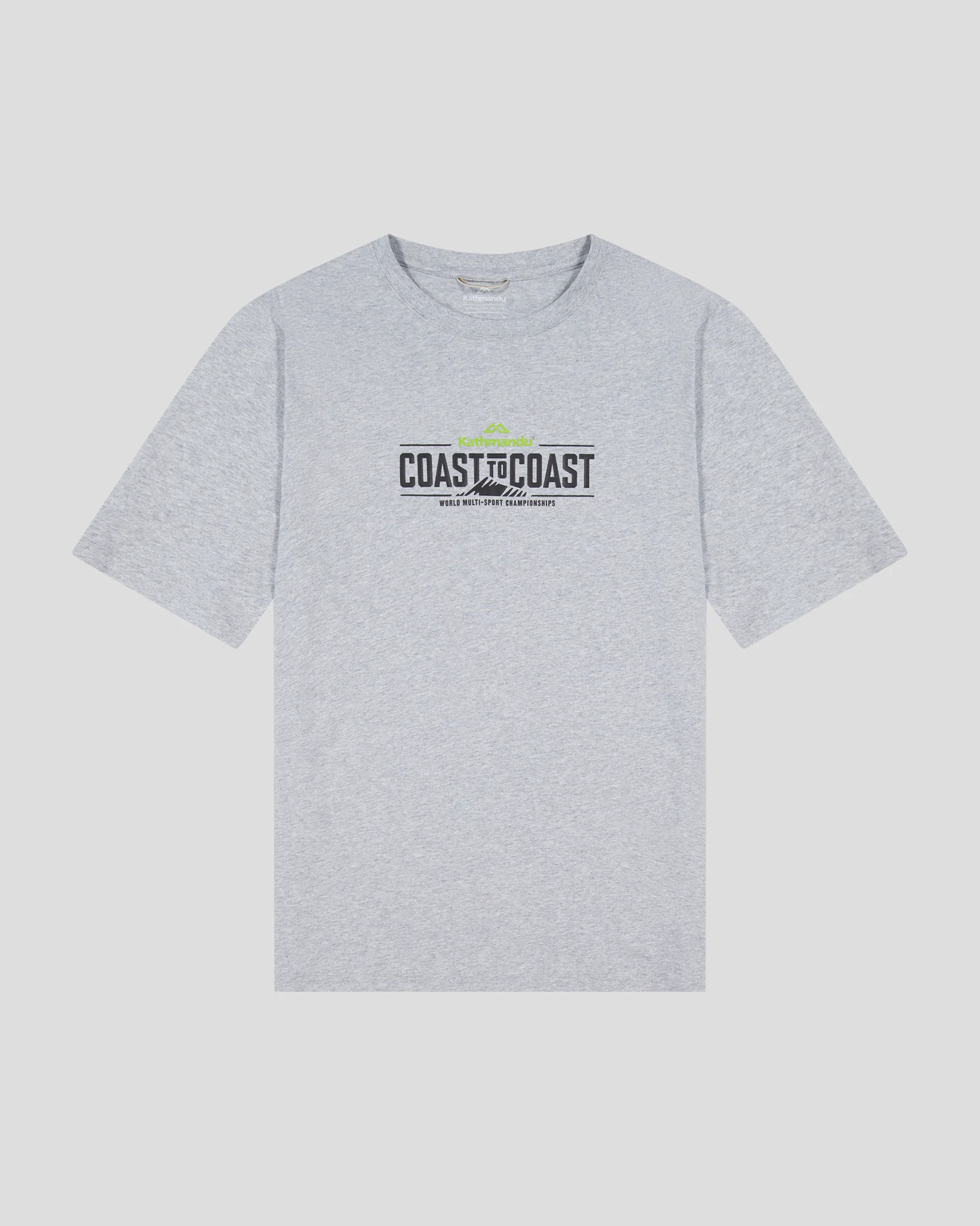 Coast To Coast - Men's Solid Organic Cotton Tee - Mid Grey Marle - Image 7