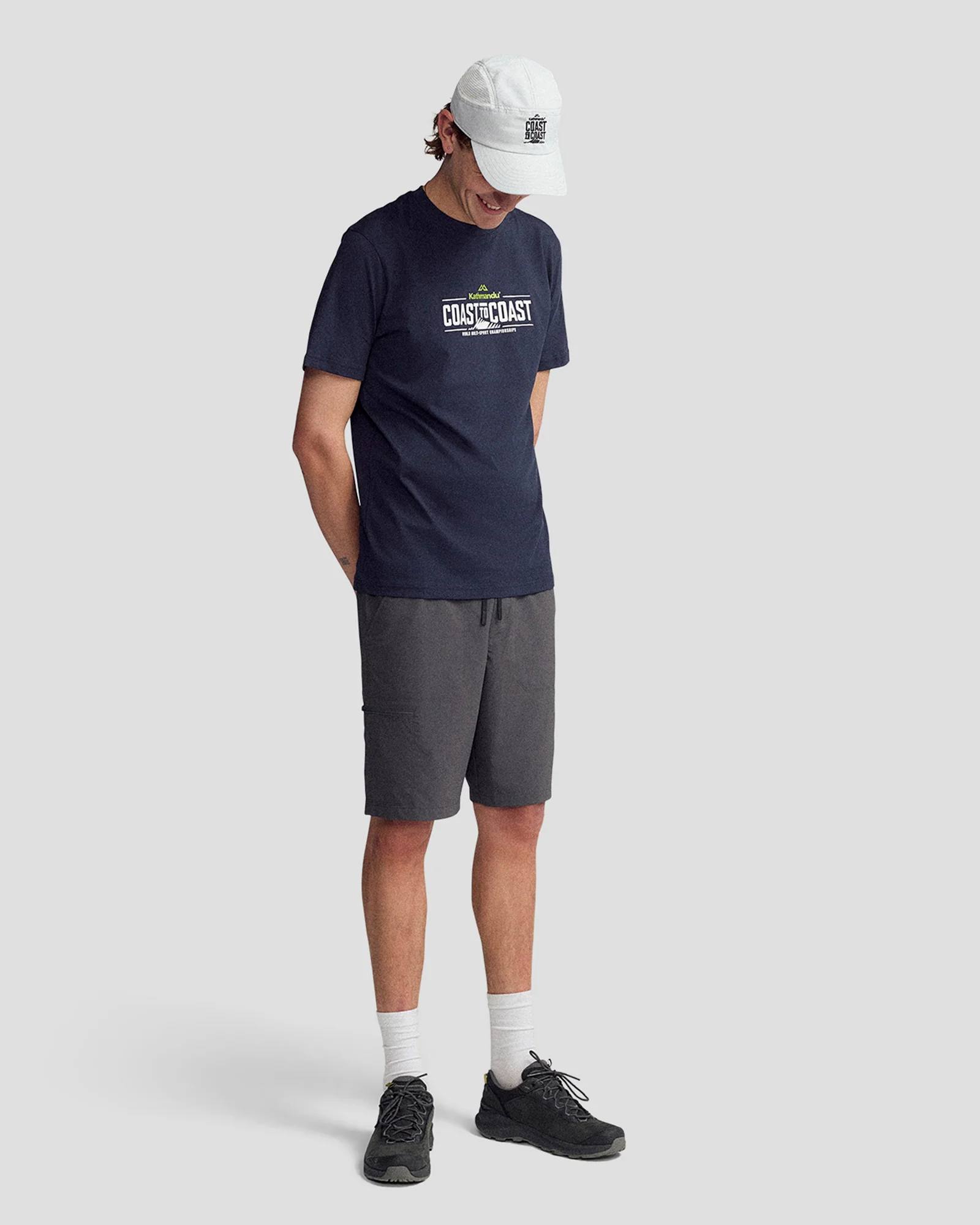 Coast To Coast - Men's Solid Organic Cotton Tee - Navy Sea - Image 3