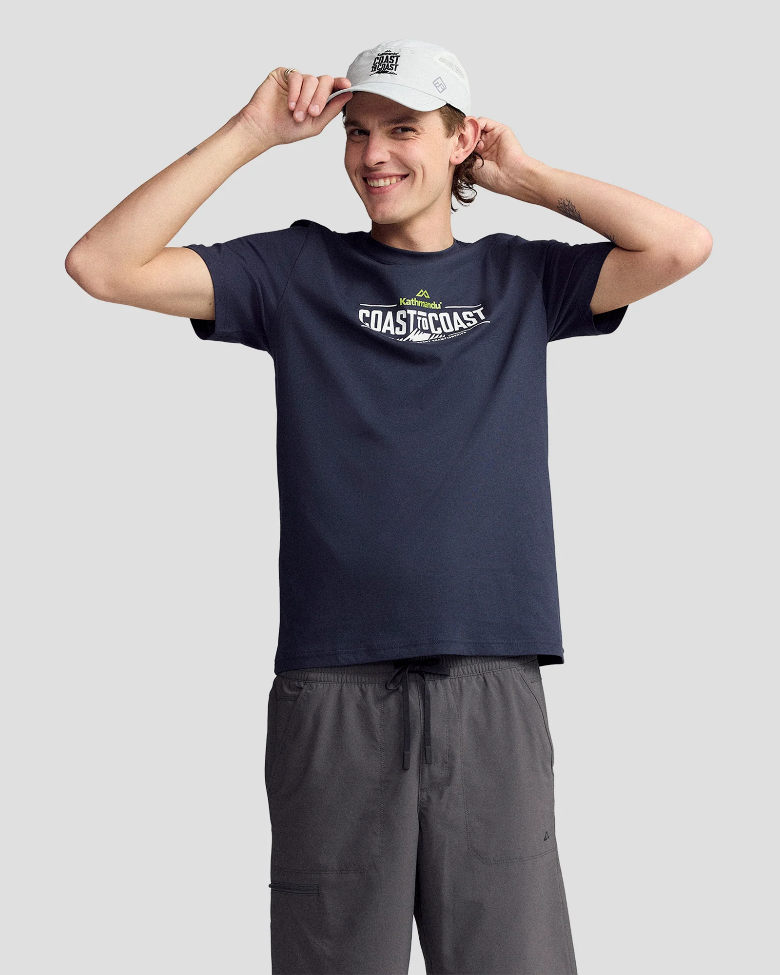 Coast To Coast - Men's Solid Organic Cotton Tee - Navy Sea - Image 4
