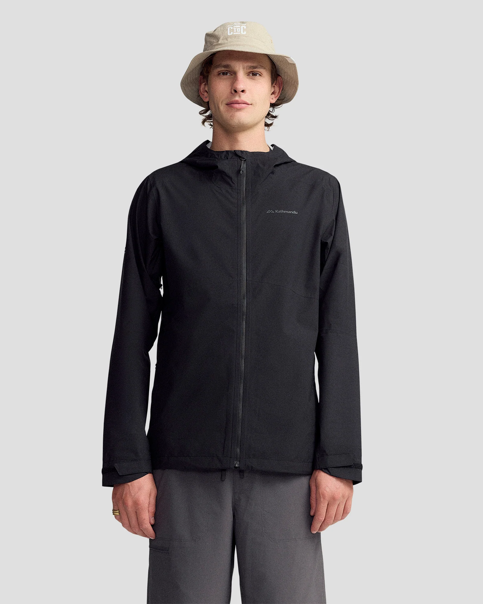 Coast To Coast - Men's Trailhead Stretch 2.5L Rain Jacket - Black Stingray