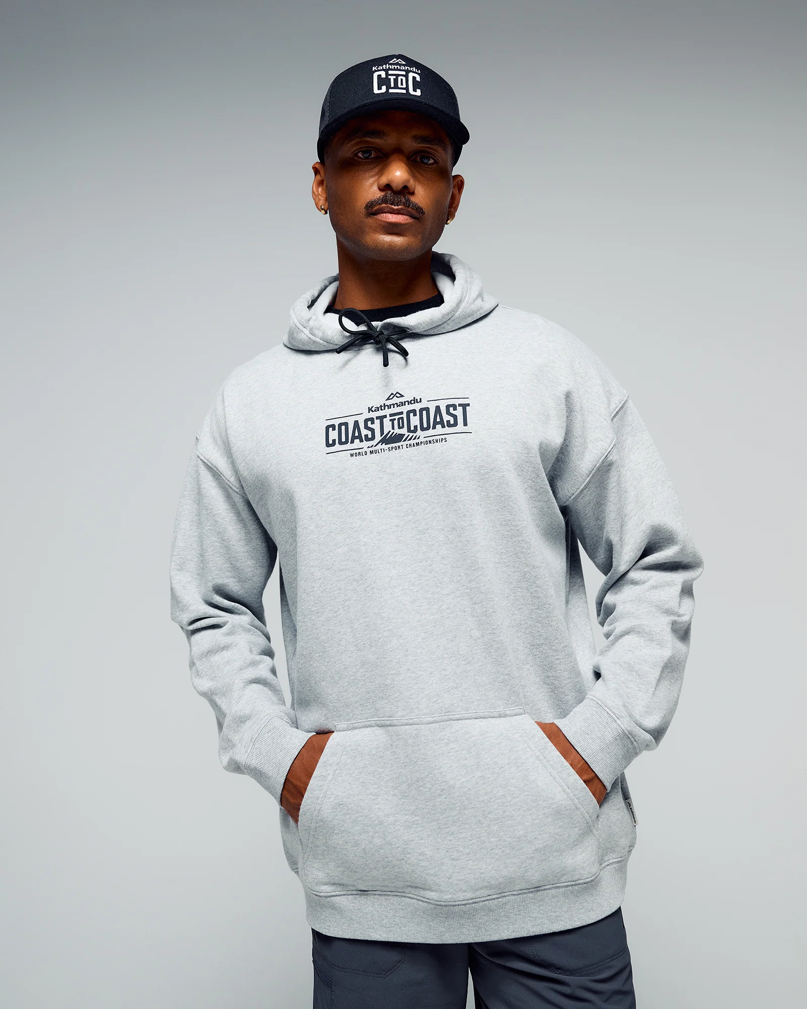 Coast To Coast - Unisex Hoodie V2 - Light Grey Marle