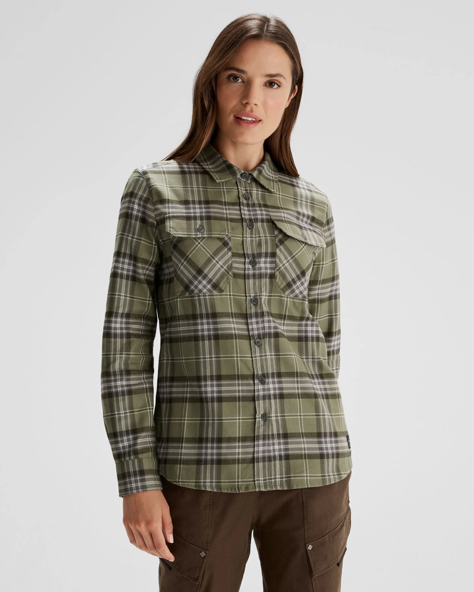 Women's Carrillon HF Long Sleeve Shirt  - Mountain Plaid Beech