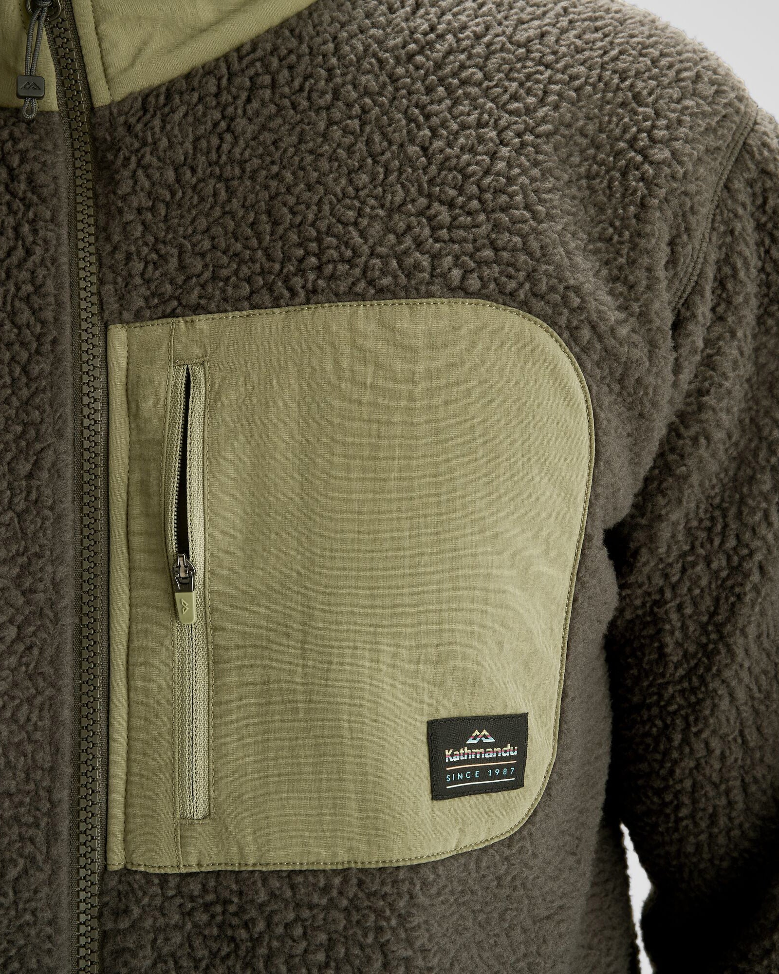Men's Co-Z High Pile Jacket - Dark Moss - Image 3