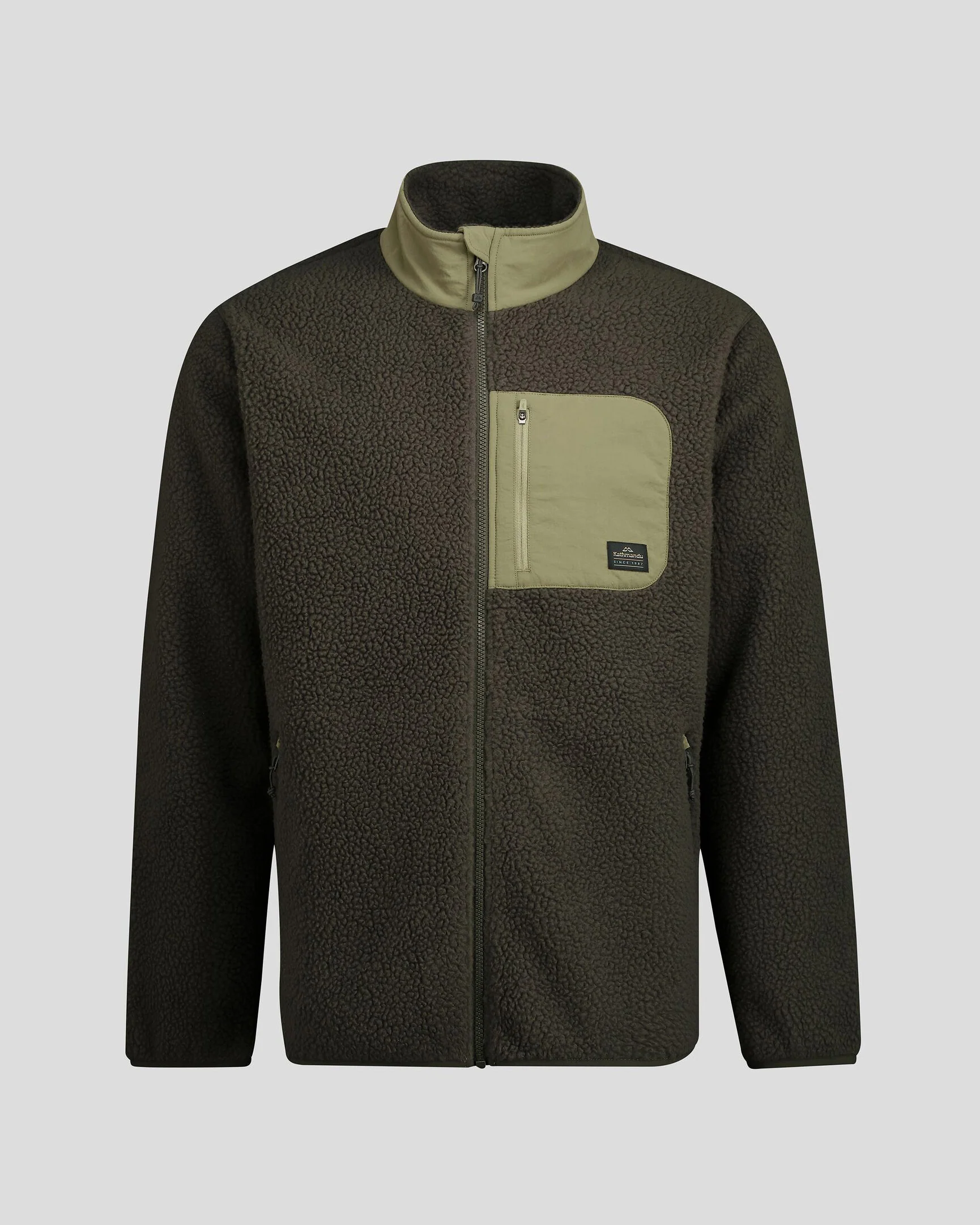 Men's Co-Z High Pile Jacket - Dark Moss - Image 4