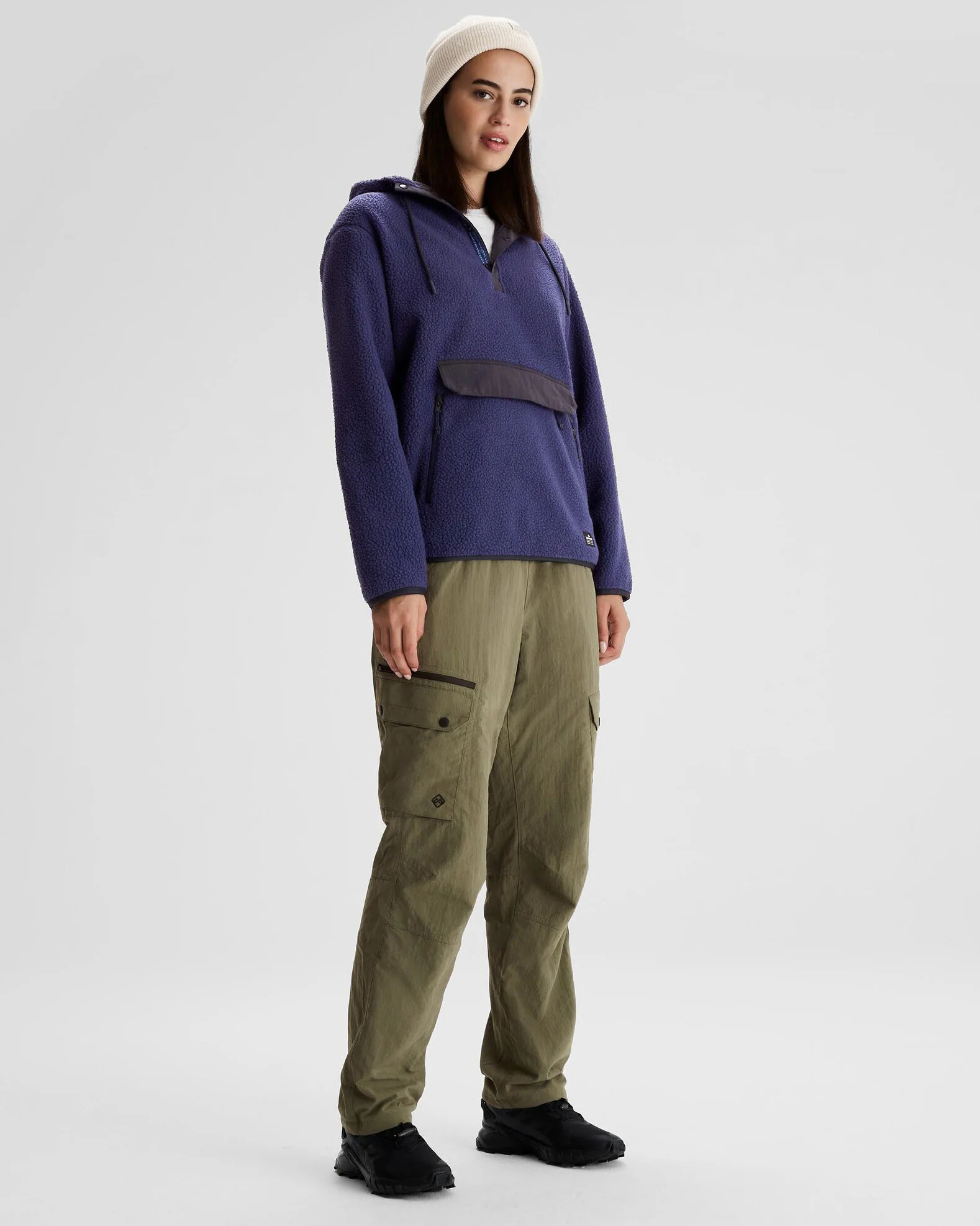 Women's Co-Z High Pile Hooded Pullover - Dark Horizon - Image 2