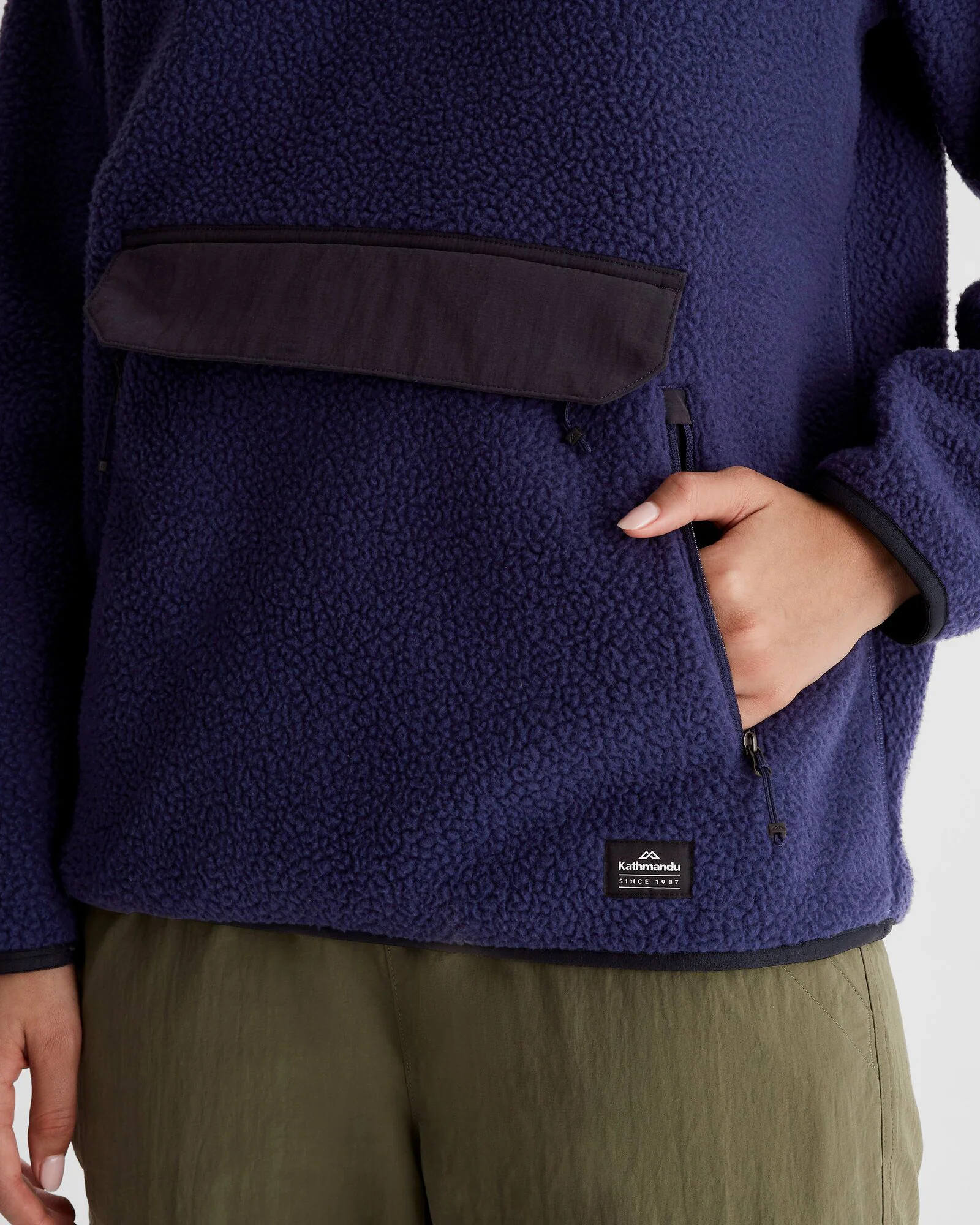 Women's Co-Z High Pile Hooded Pullover - Dark Horizon - Image 5