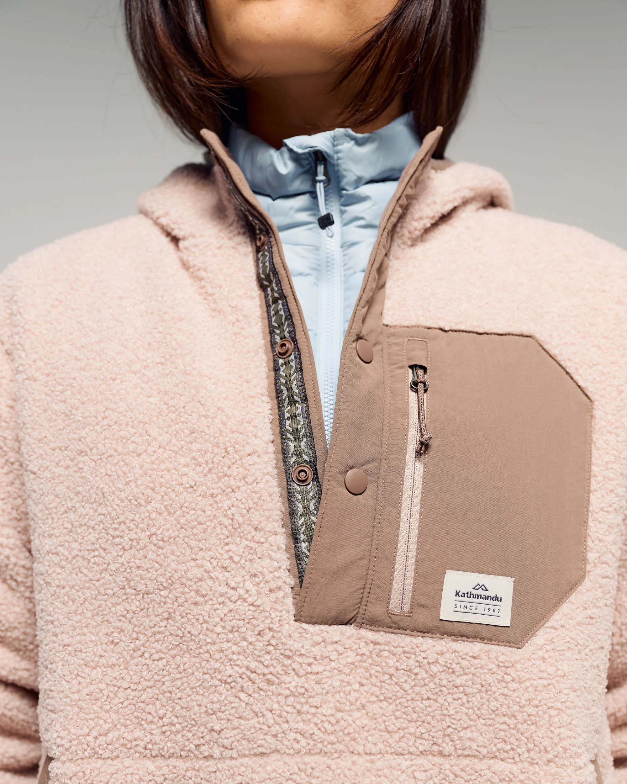 Women's Co-Z High Pile Hooded Pullover v2 -  Light Taupe - Image 6