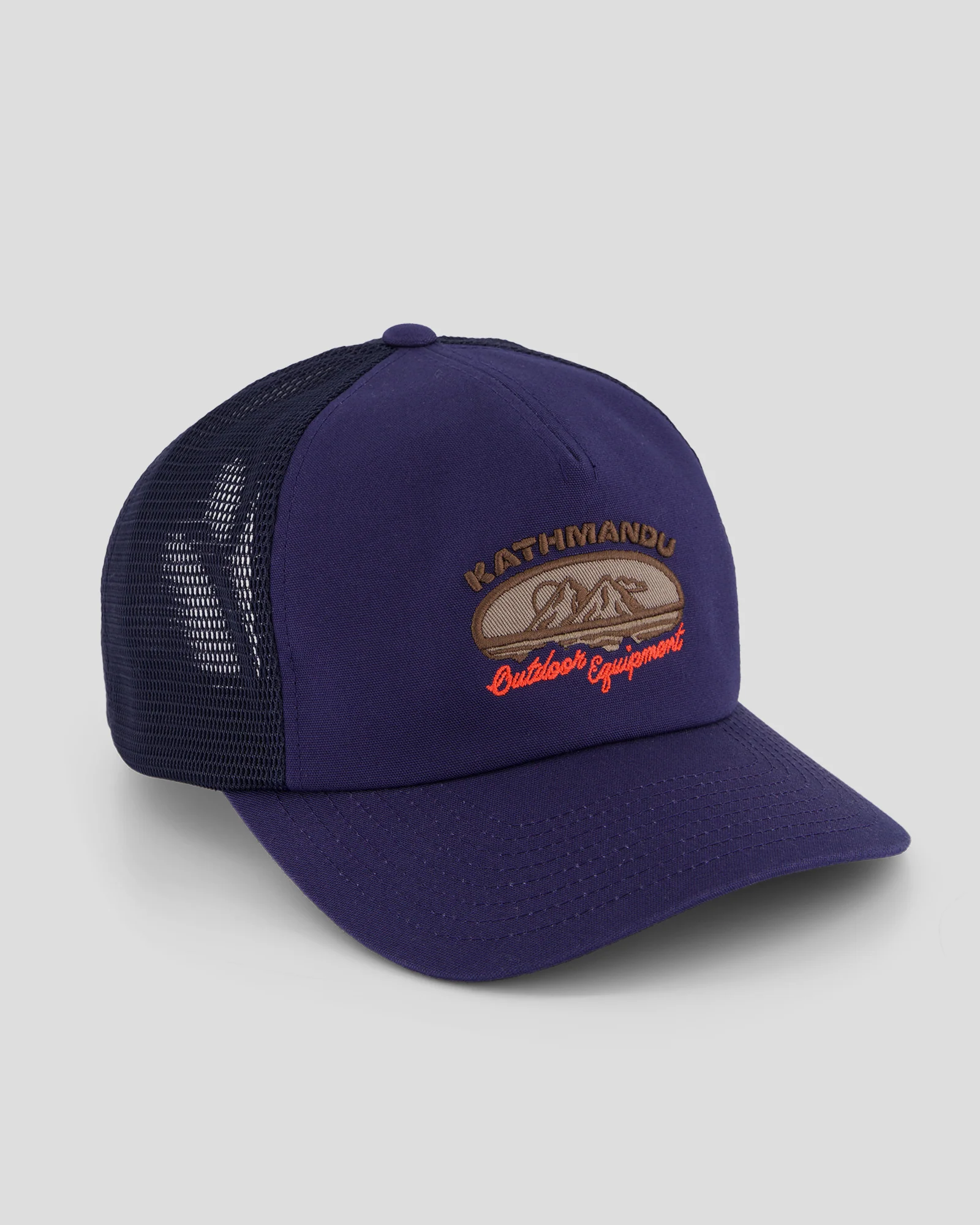 Embroidered Trucker Cap - Pure Navy - Image 2