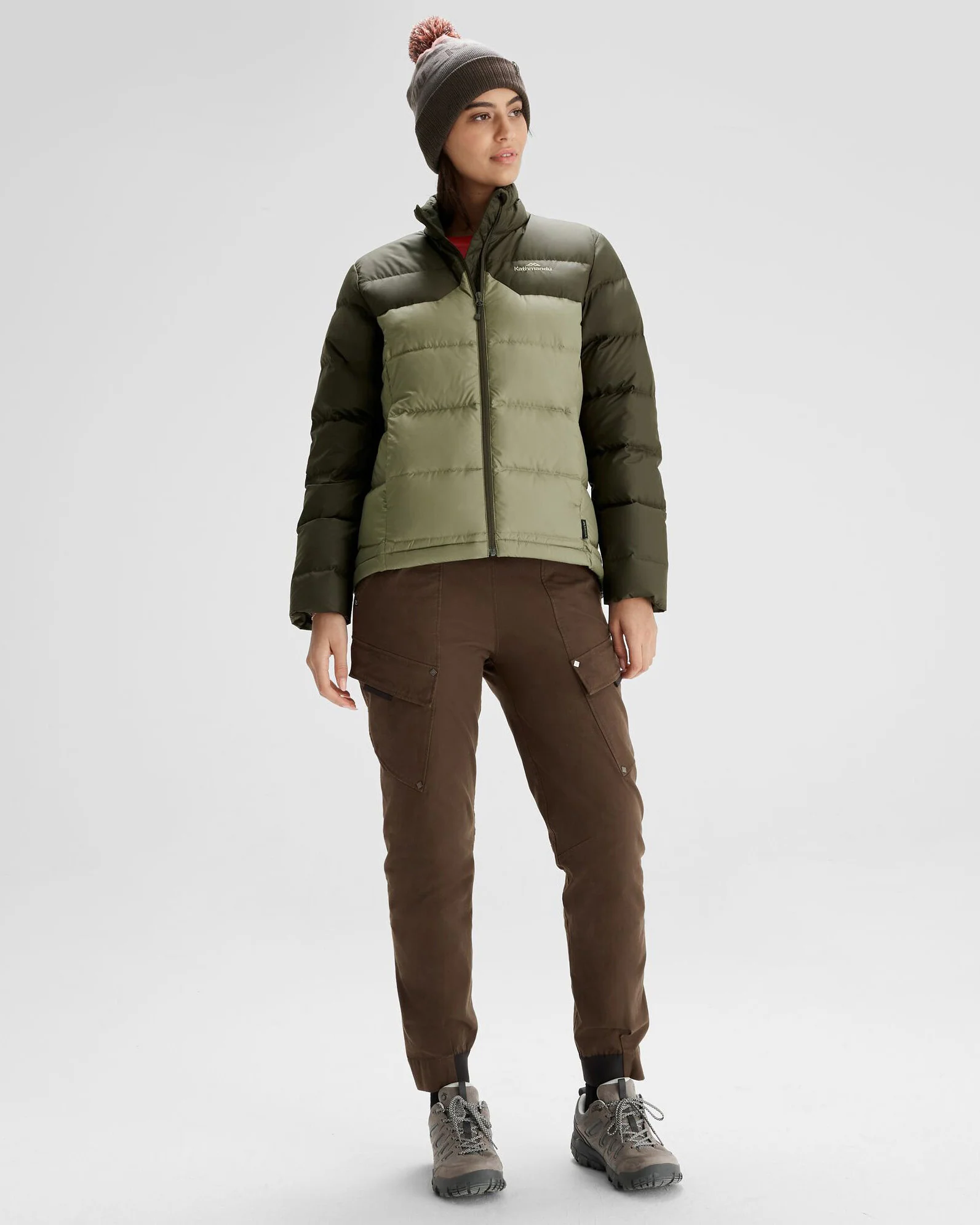 Women's Epiq Down Jacket - Beech/Dark Moss - Image 2