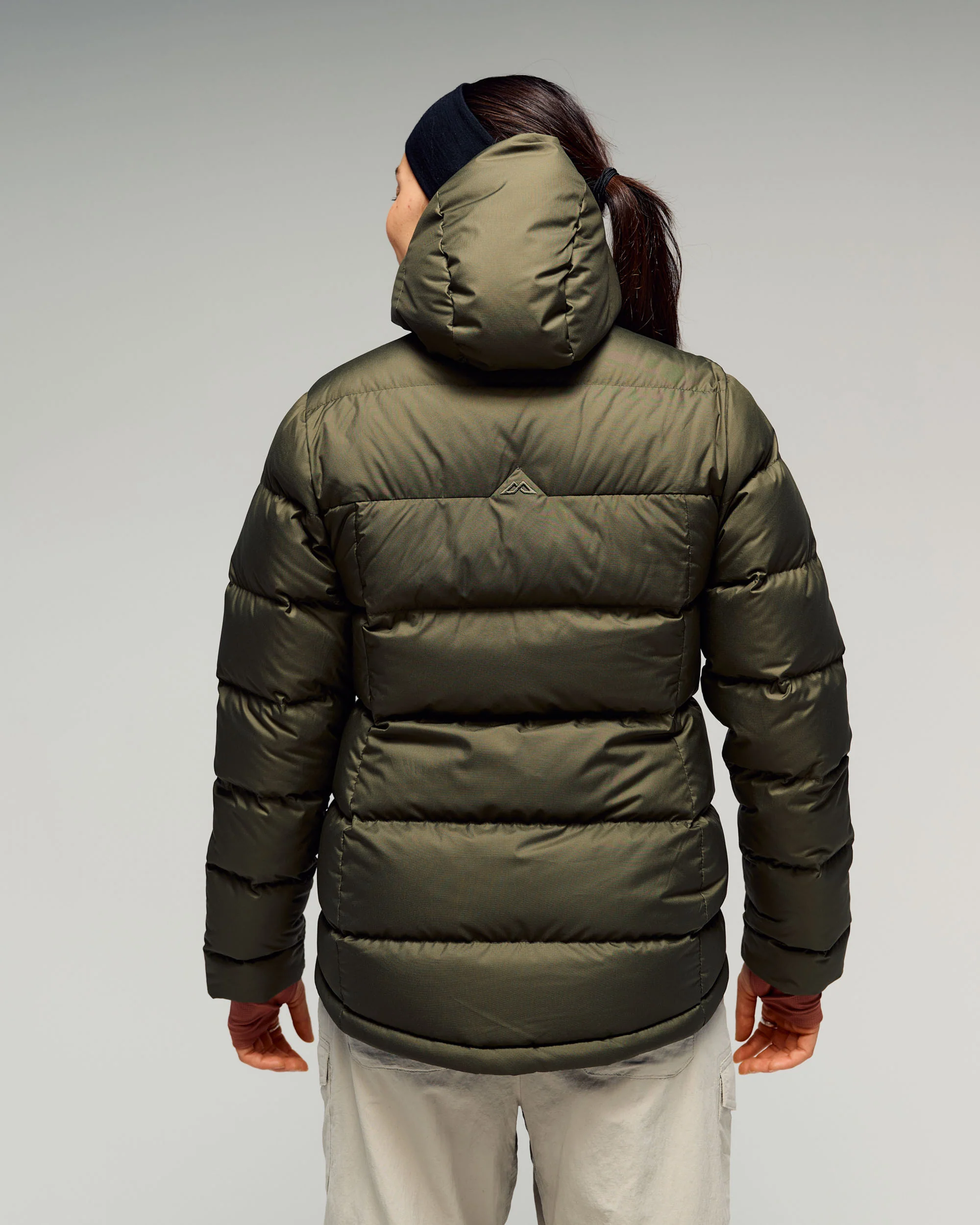 Women's Epiq Hooded Down Jacket -  Light Moss - Image 3
