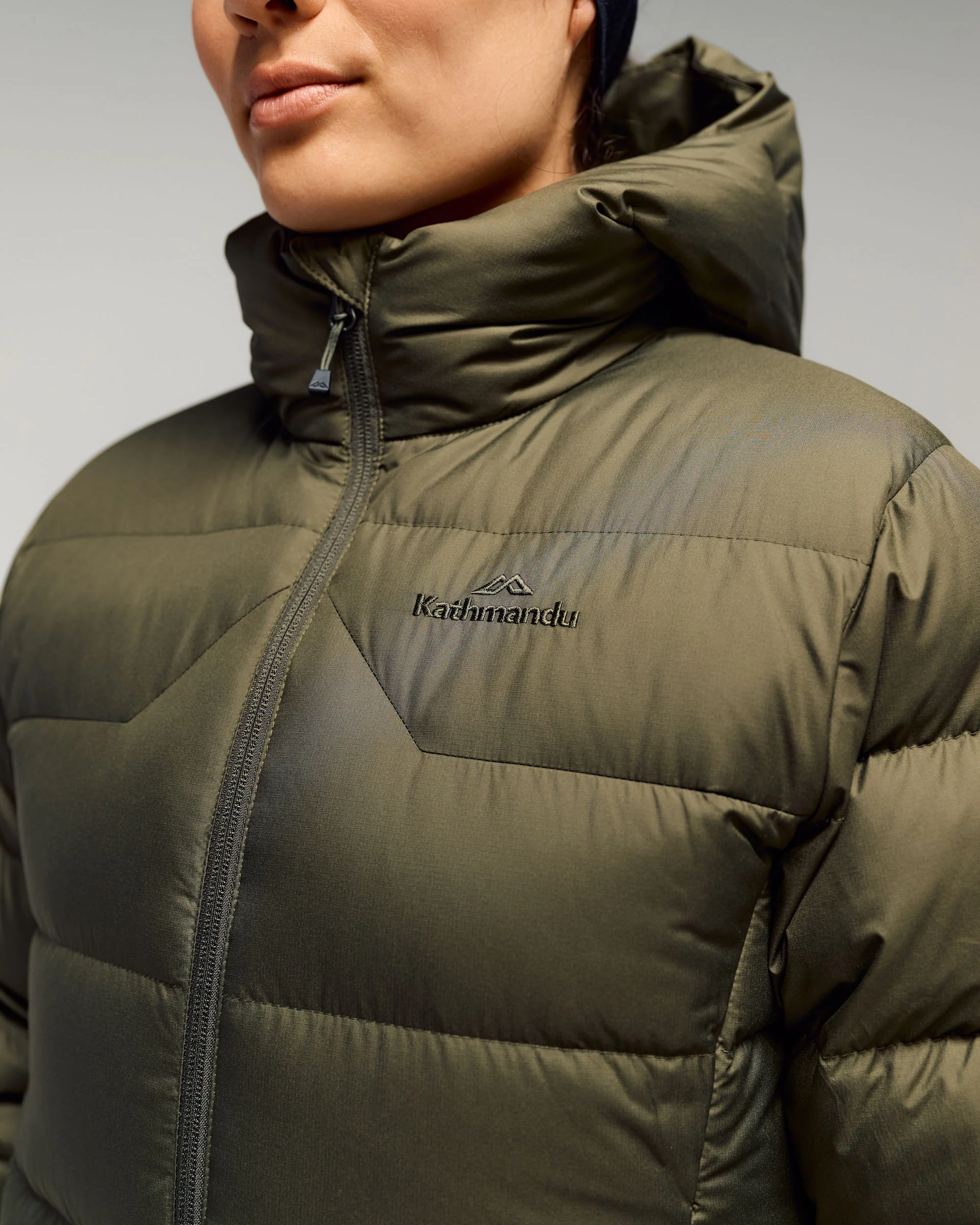 Women's Epiq Hooded Down Jacket -  Light Moss - Image 4