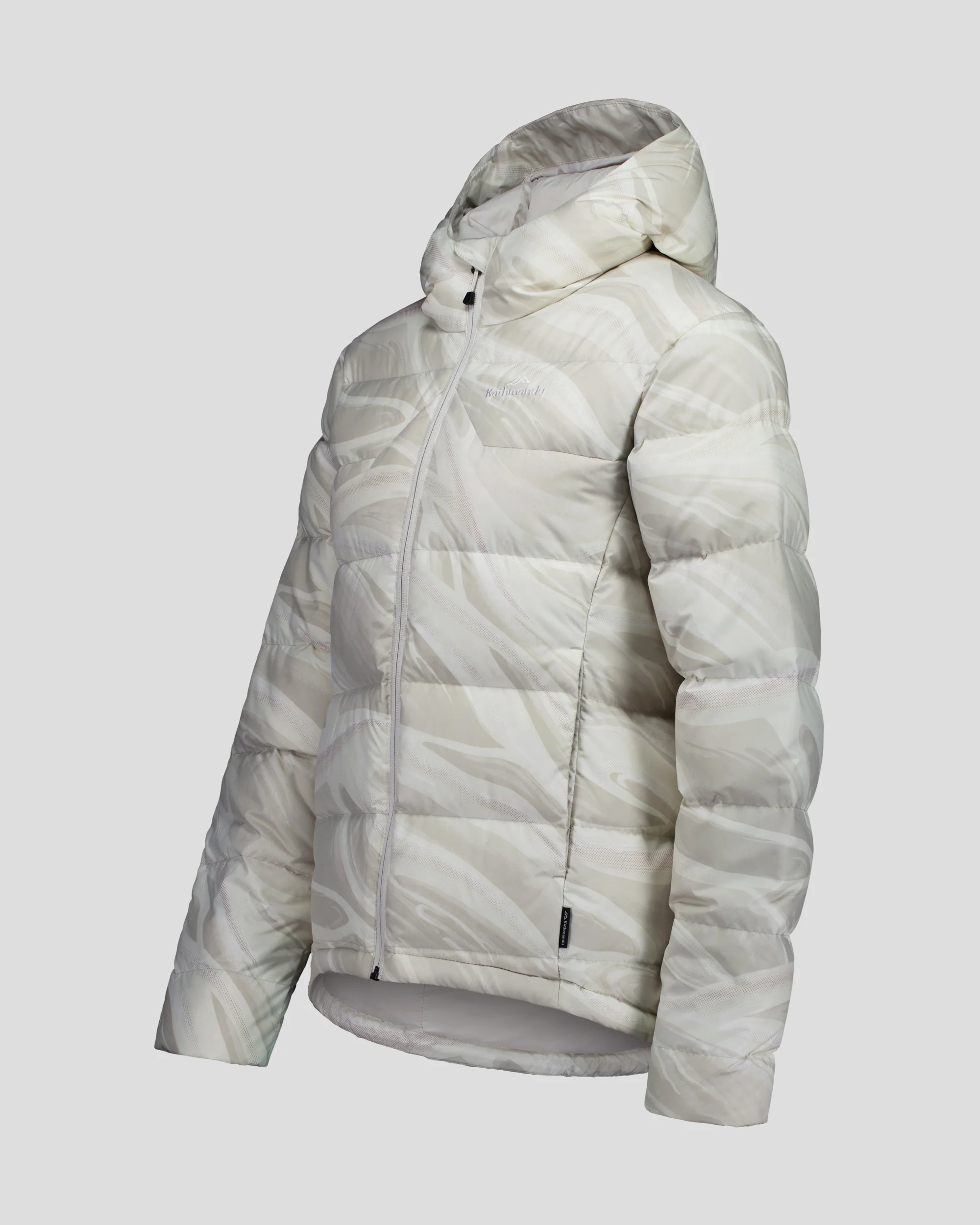 Women's Epiq Hooded Down Jacket - Shroom Braided River - Image 10