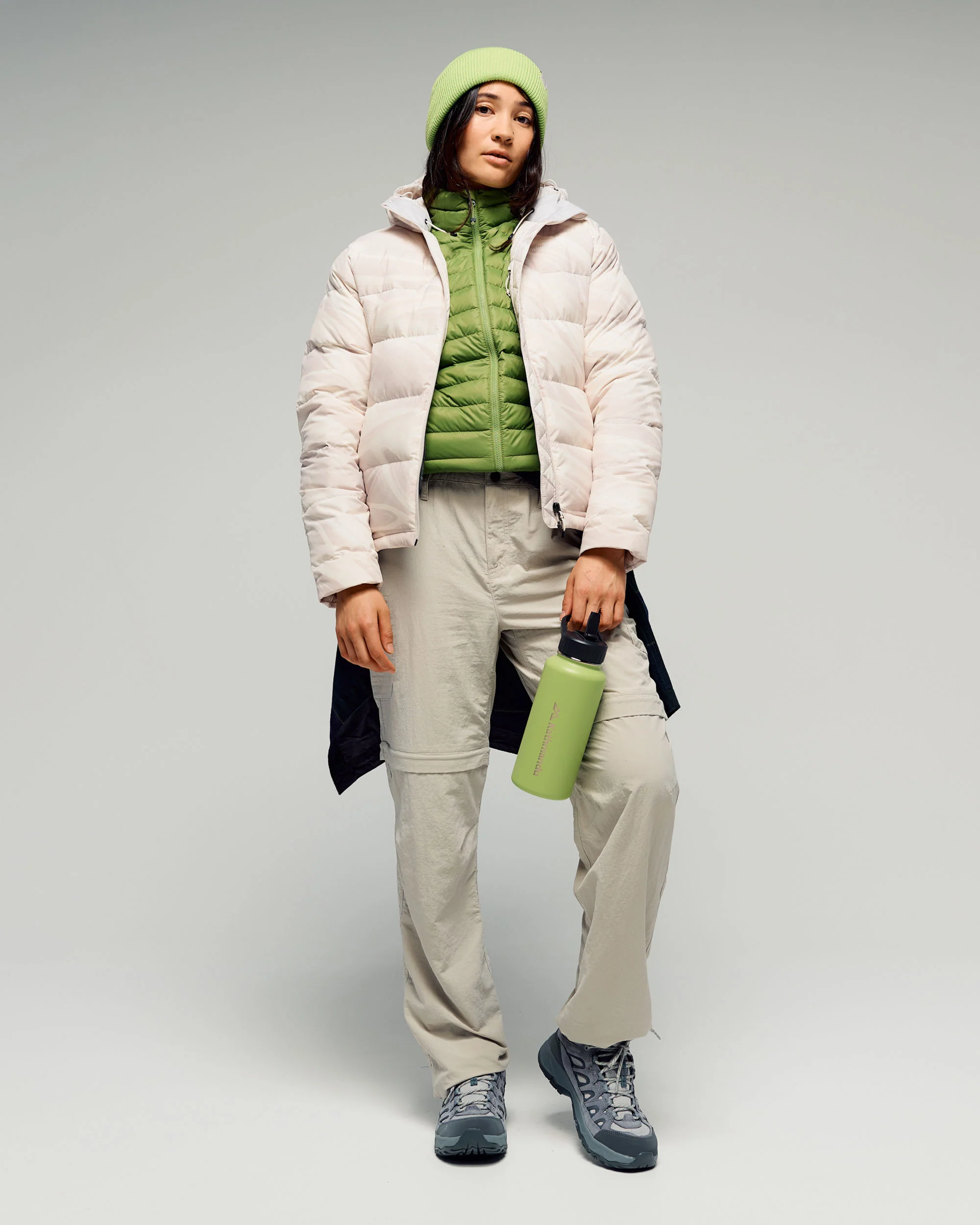 Women's Epiq Hooded Down Jacket - Shroom Braided River - Image 4
