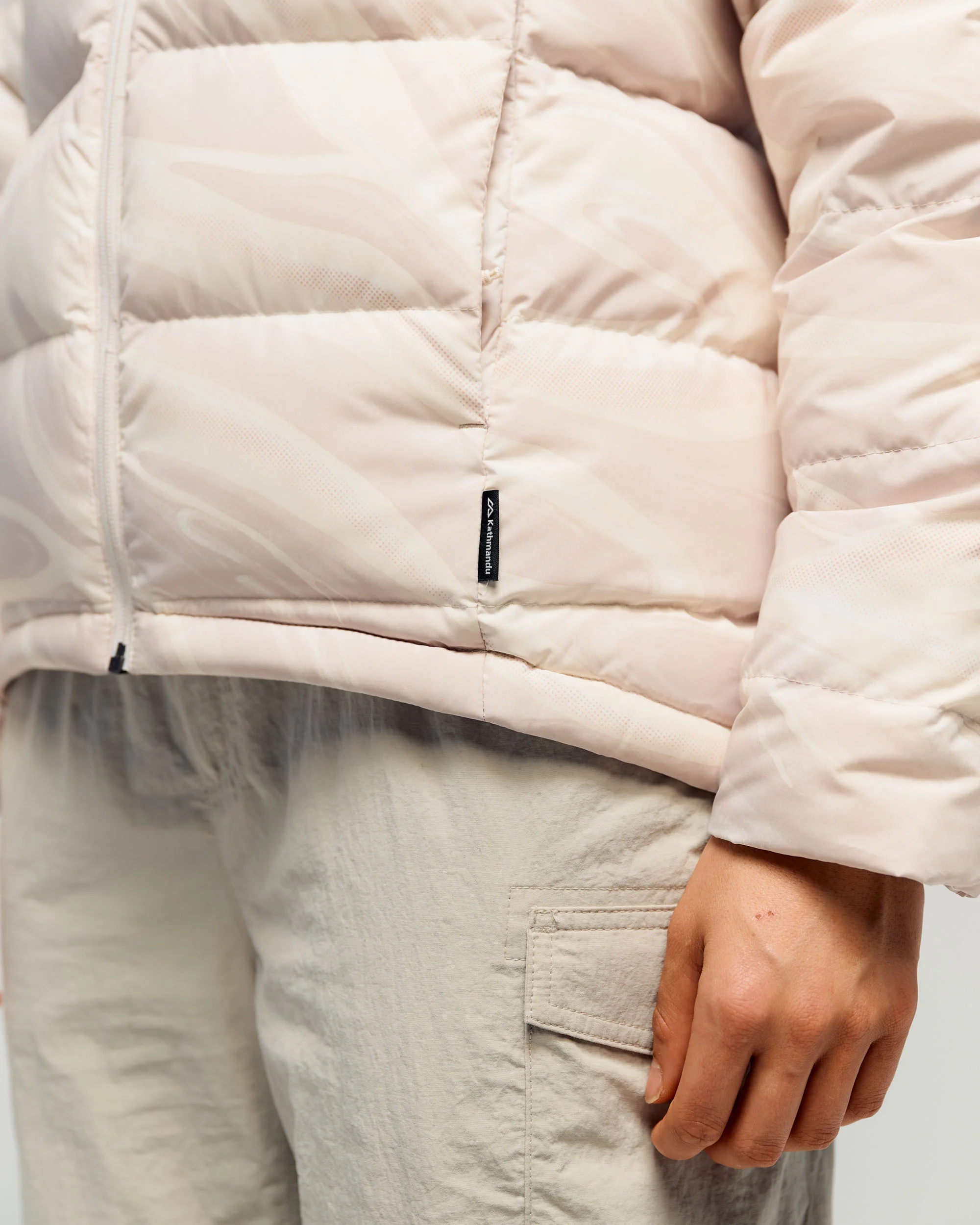 Women's Epiq Hooded Down Jacket - Shroom Braided River - Image 8