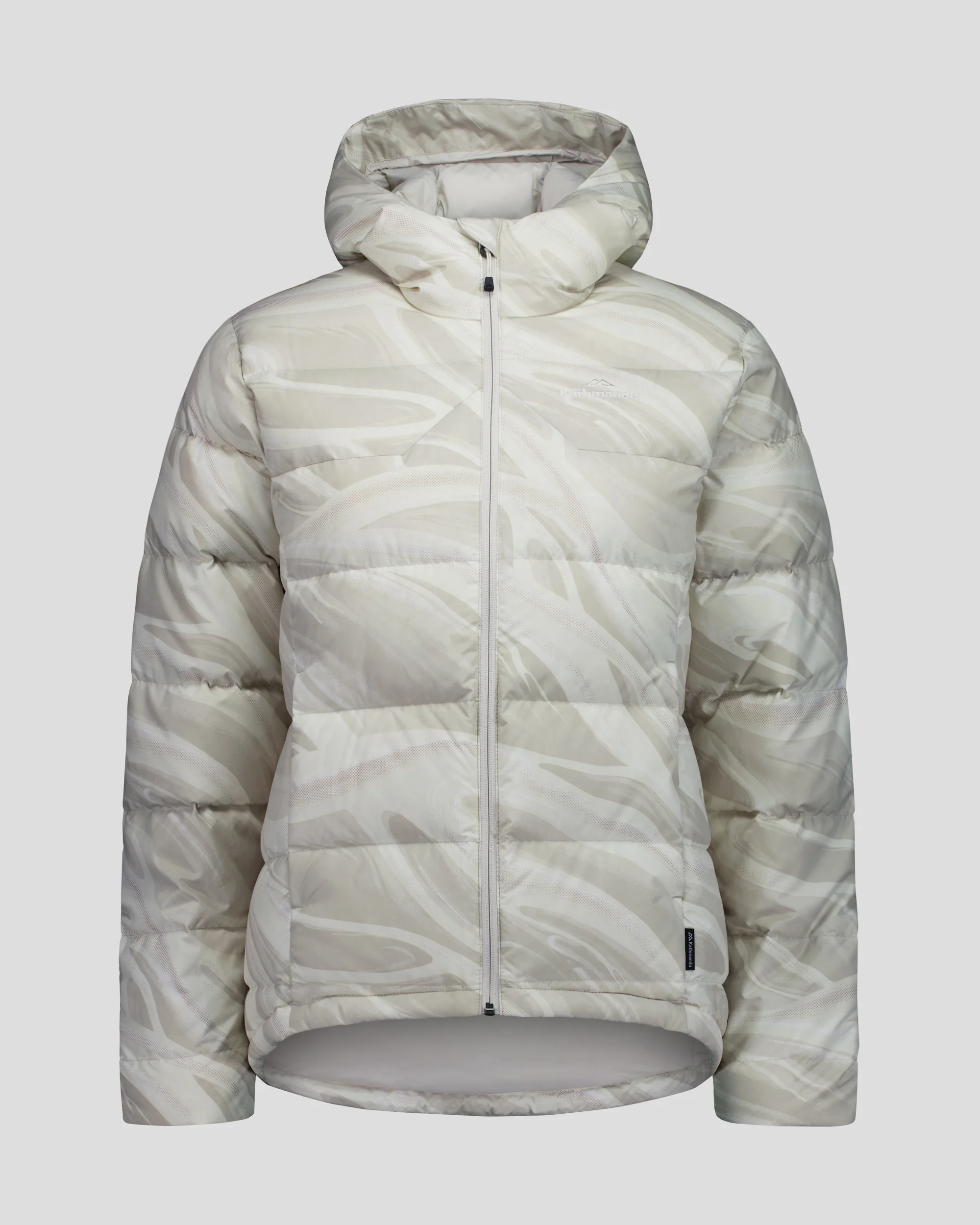 Women's Epiq Hooded Down Jacket - Shroom Braided River - Image 9