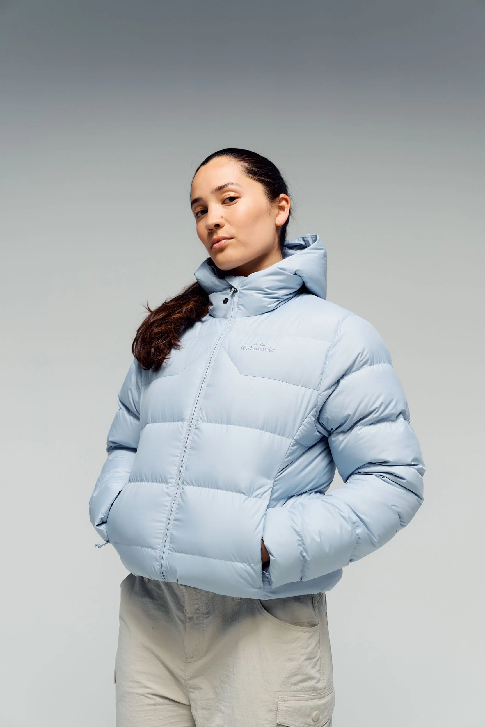 Women's Epiq Hooded Down Jacket - Tech Blue - Image 4