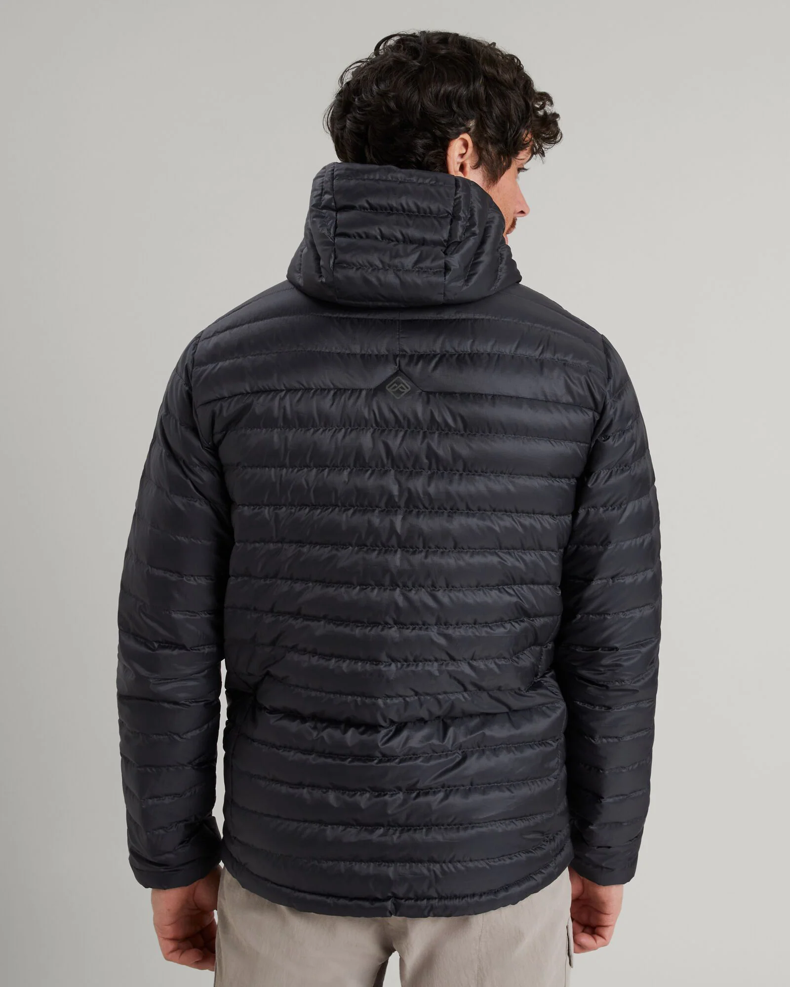 Men's Heli R Hooded Down Jacket - Black Stingray - Image 3