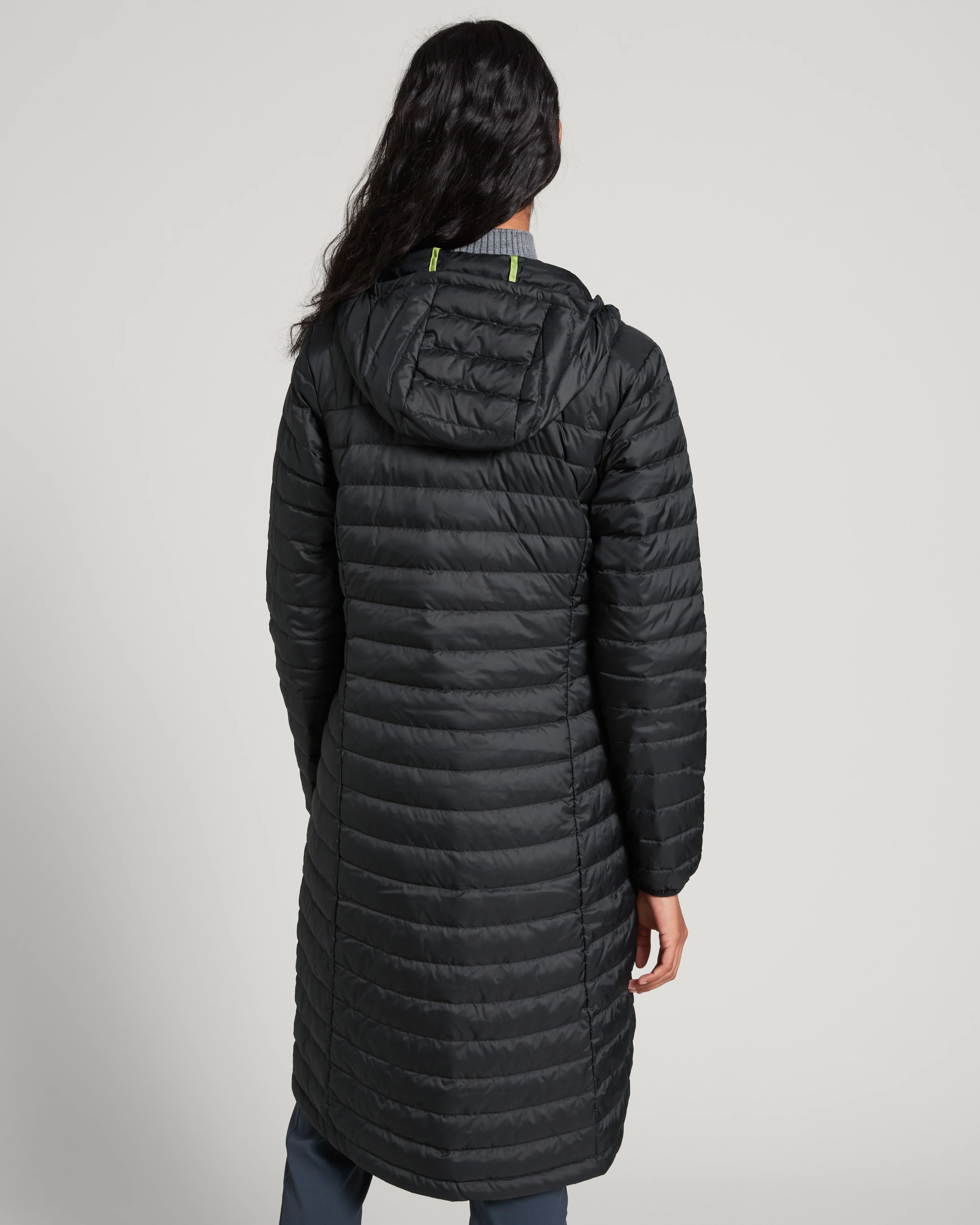 Women's Heli Down Parka Jacket- Black - Image 3