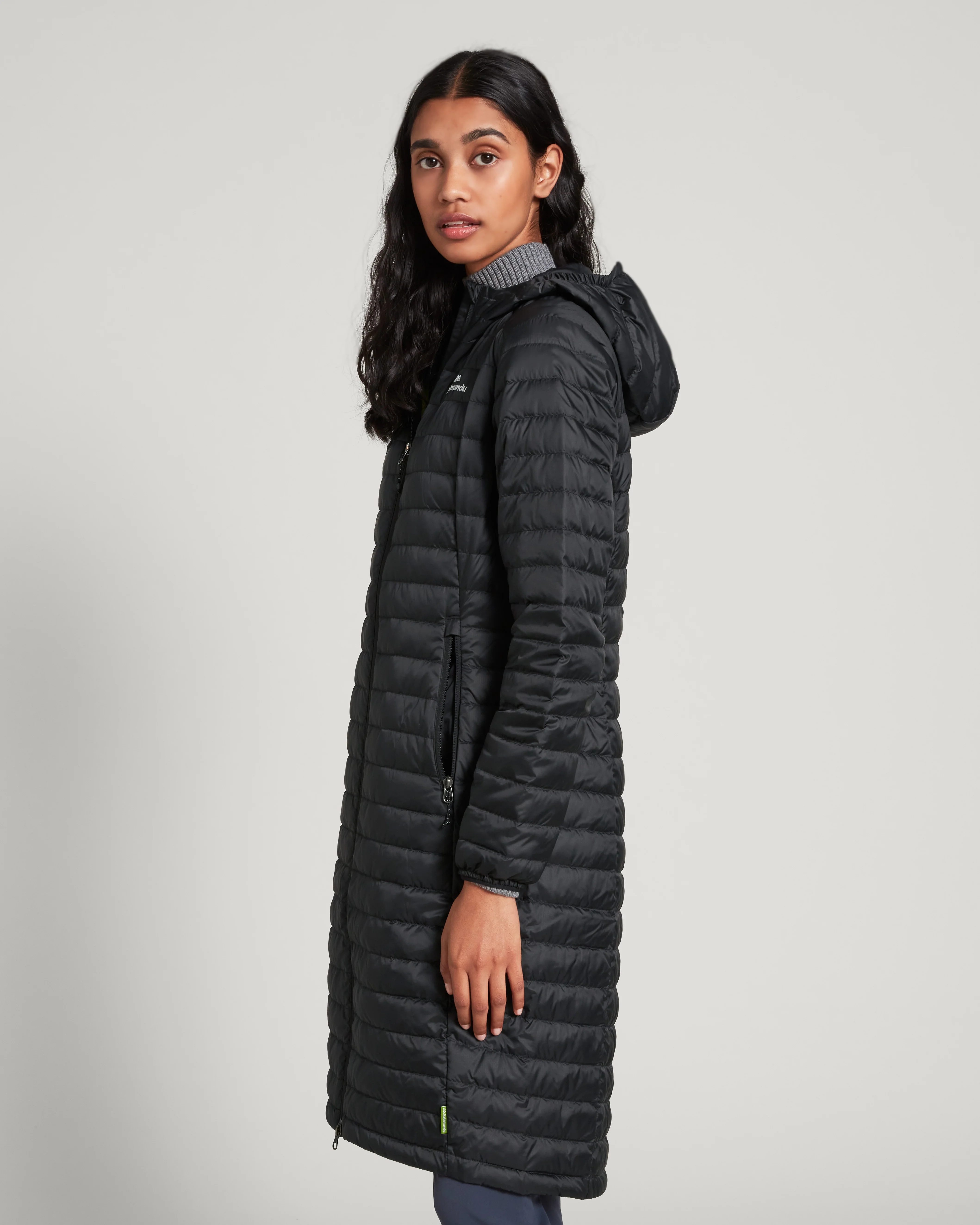 Women's Heli Down Parka Jacket- Black - Image 4