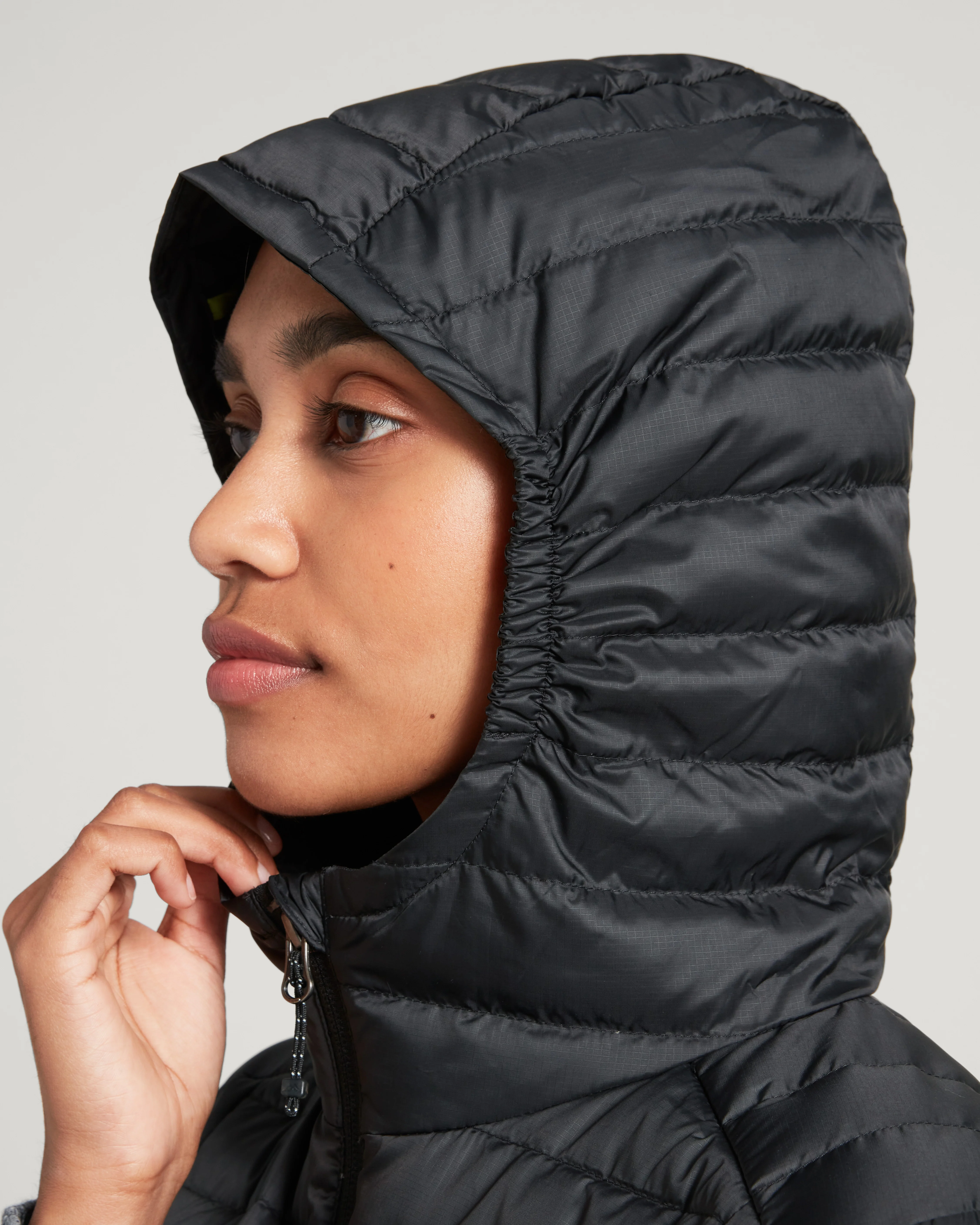 Women's Heli Down Parka Jacket- Black - Image 5