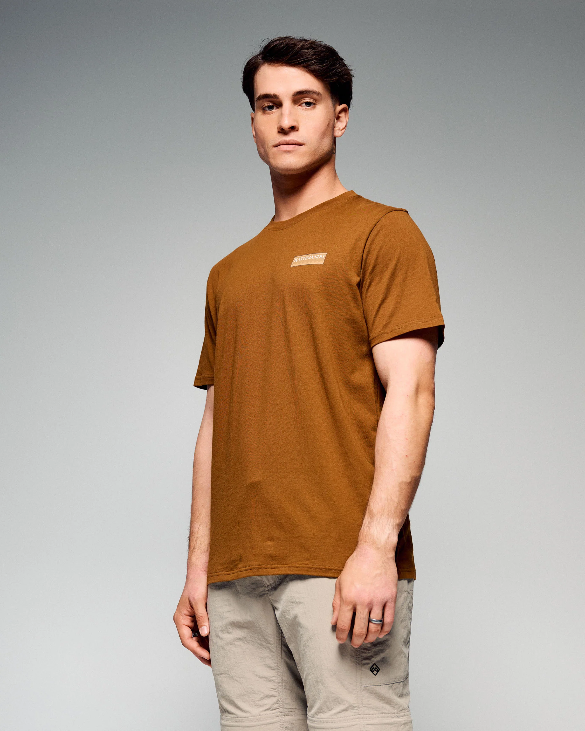 Men's Heritage Logo Organic Cotton T-Shirt - Bark