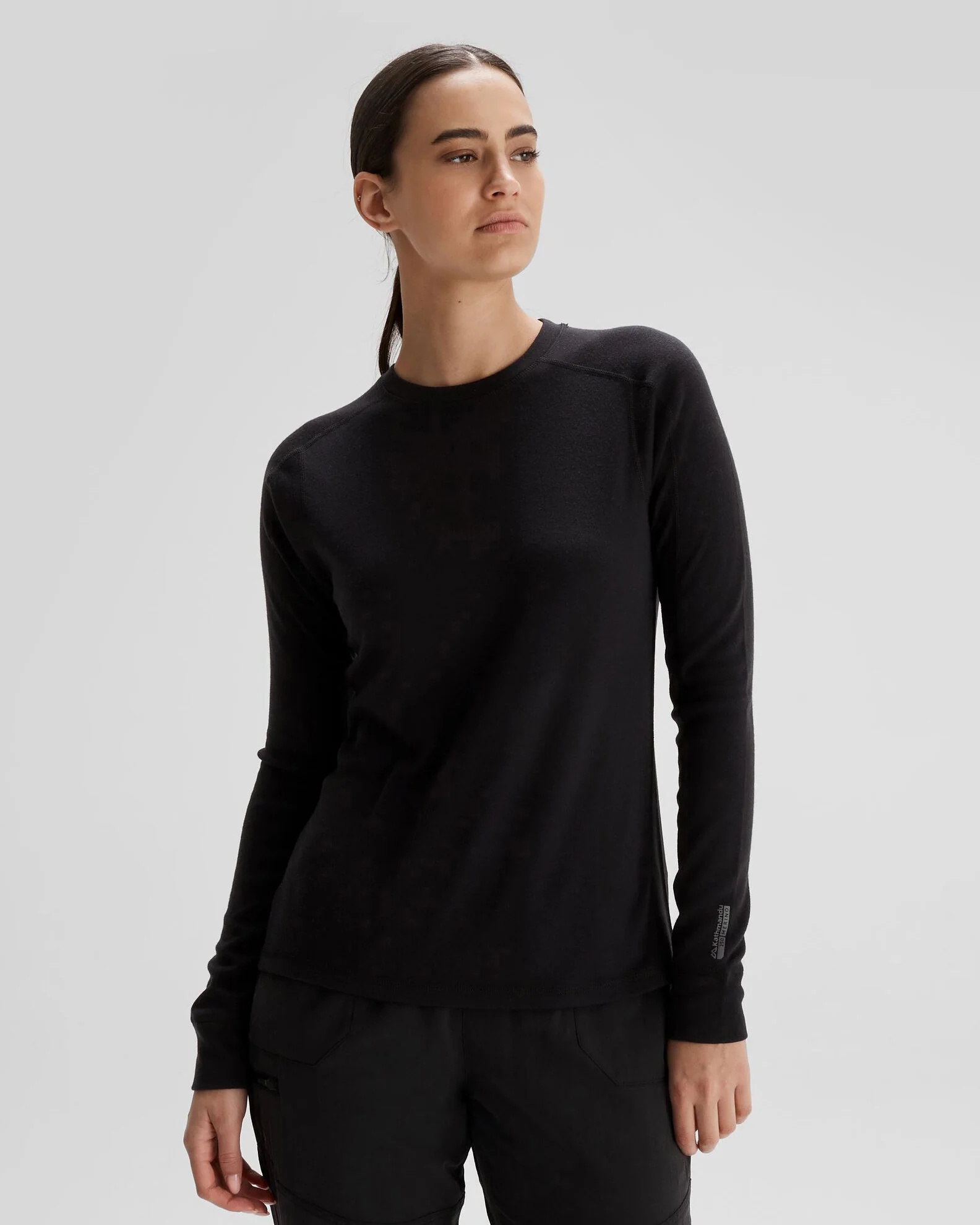 Women's K-Merino 250 Long Sleeve Top - Black Stingray