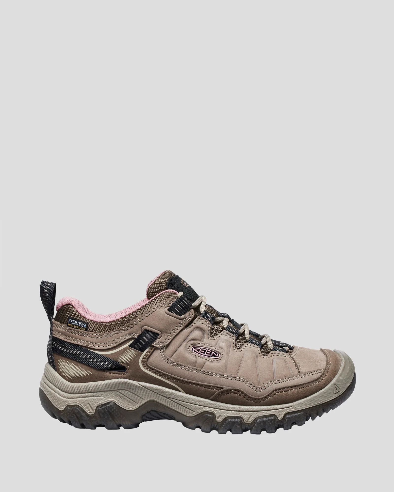 Women's Keen Targhee IV Waterproof Hiking Shoe - Brindle/Nostalgia Rose - Image 5
