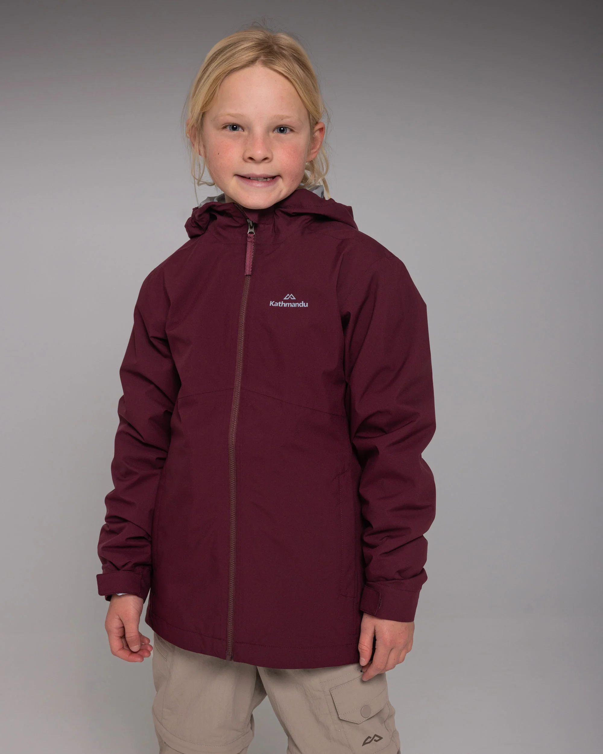 Kids Trailhead 3in1 Rain Hooded Jacket - Mulberry