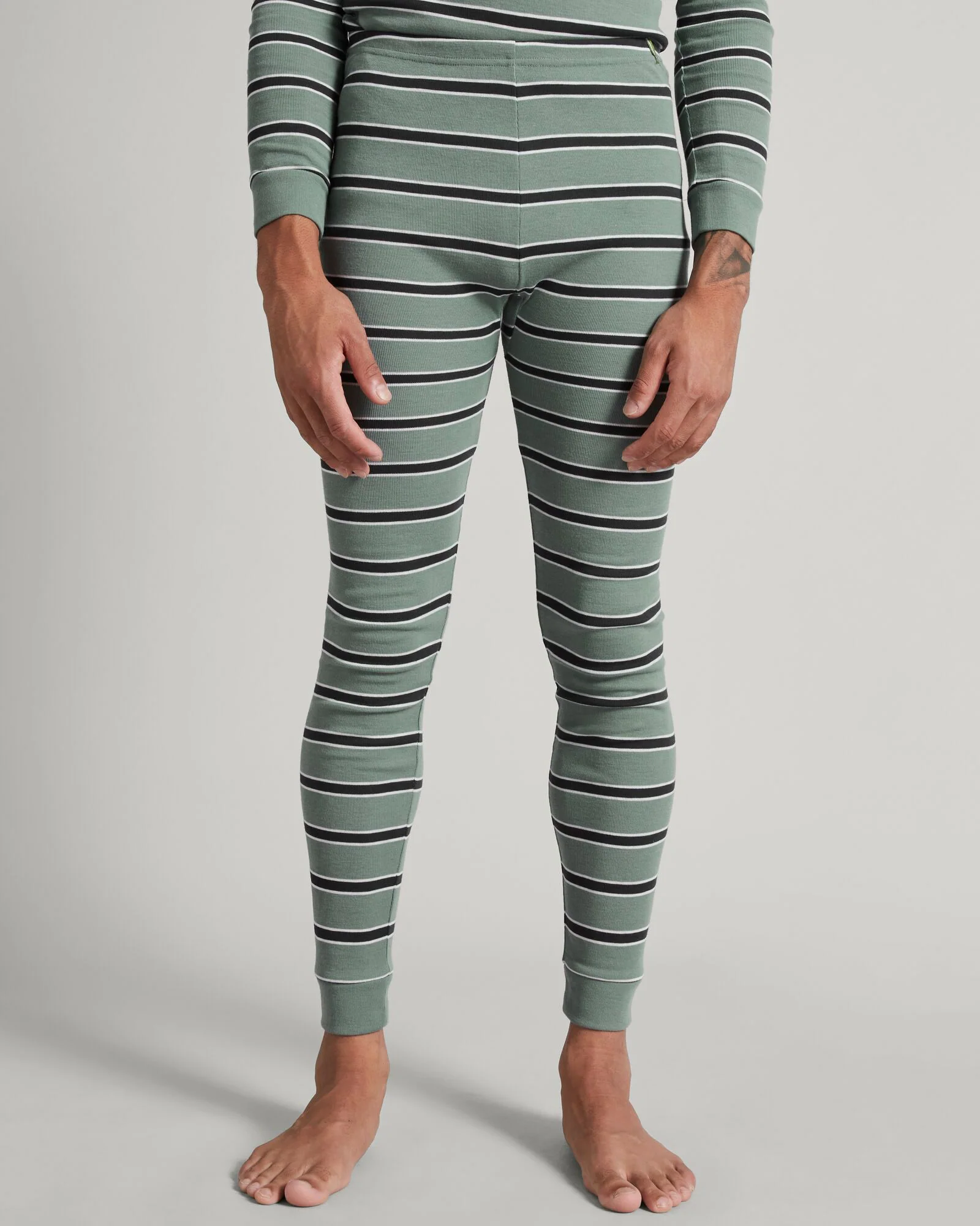 KMDCore Polypro Long John Pants - Gum Tree/Graphite Stripe