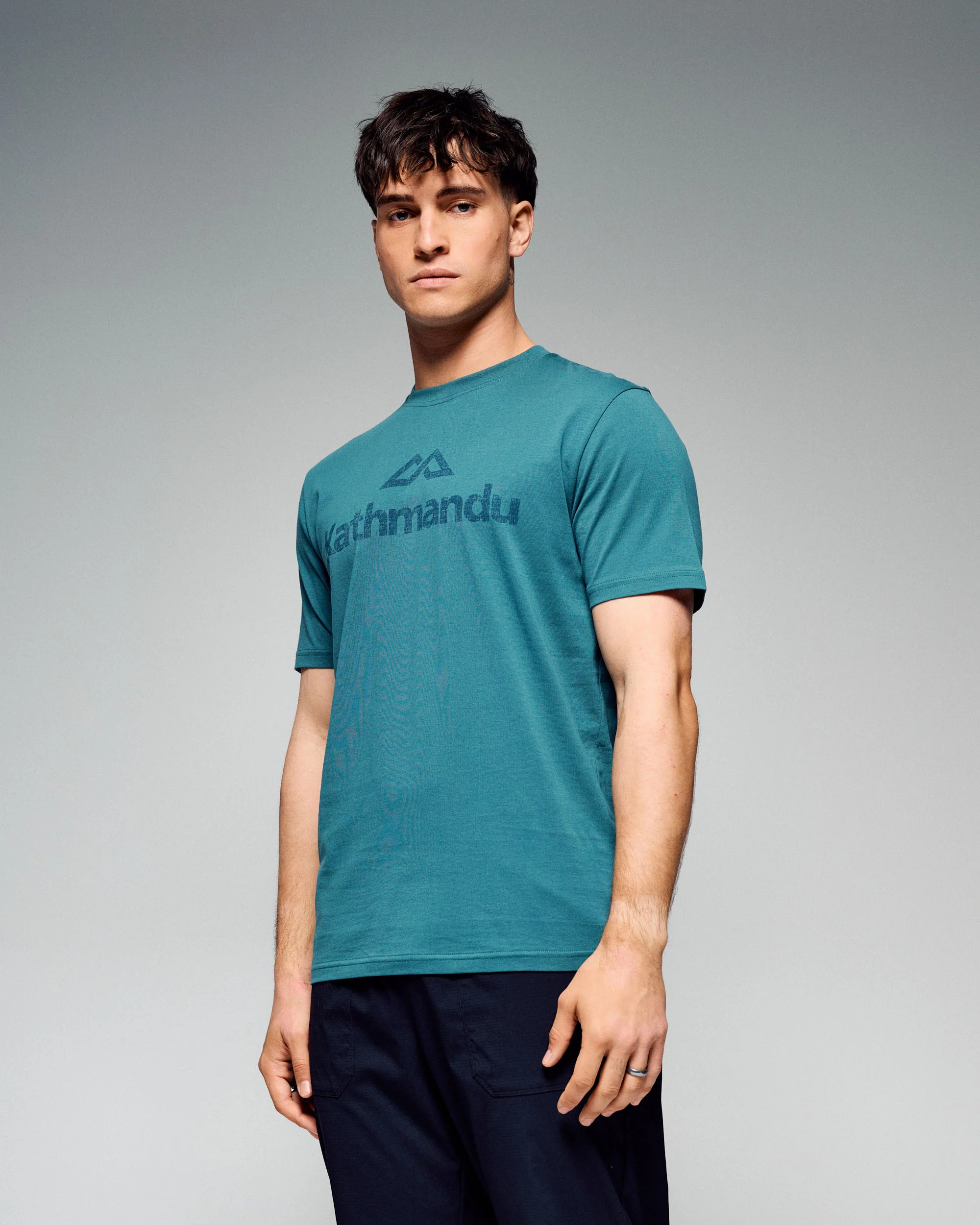 Men's Logo Organic Cotton T-Shirt - Ocean - Image 4