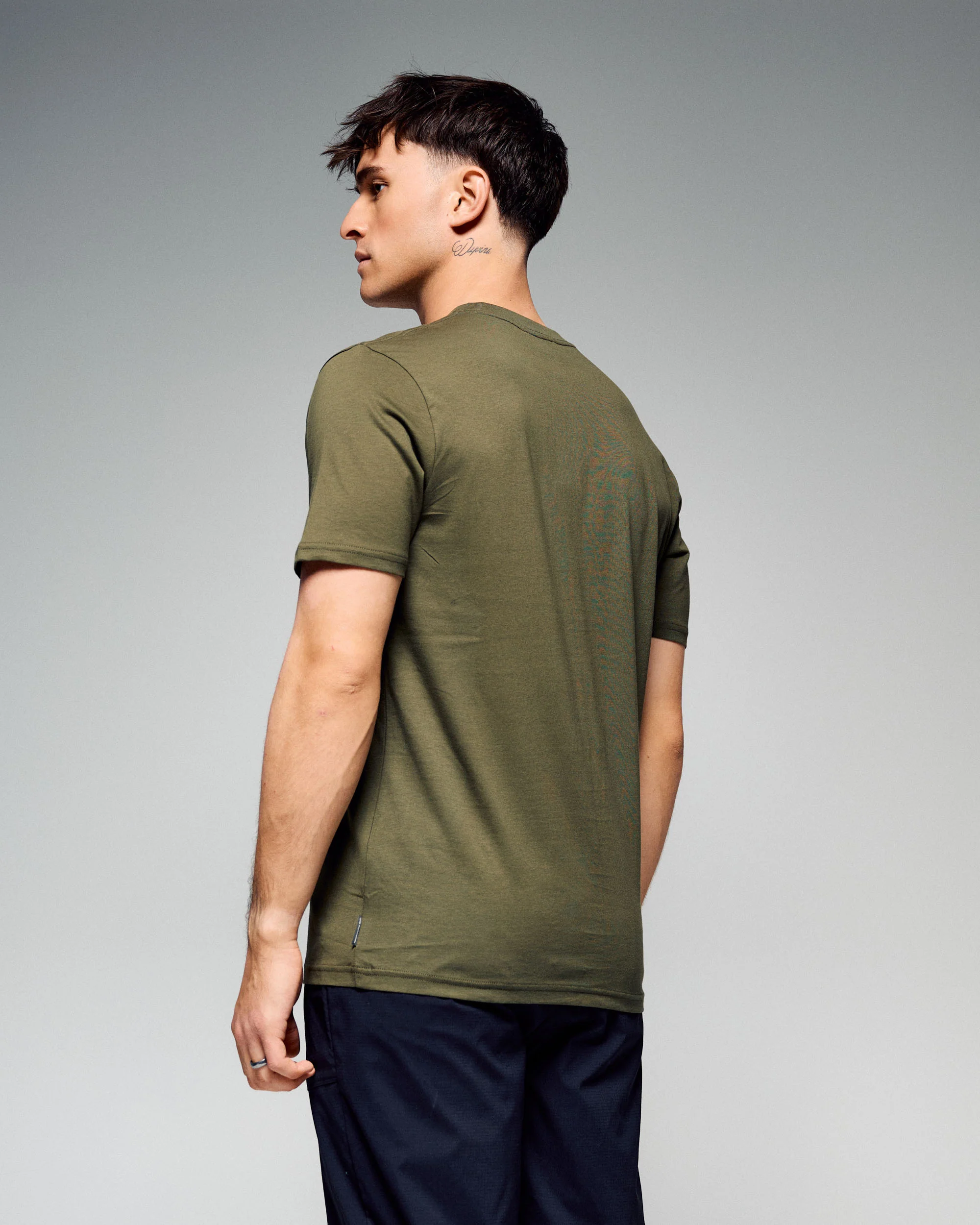Men's 70's Logo Organic Cotton T-Shirt - Light Moss - Image 4