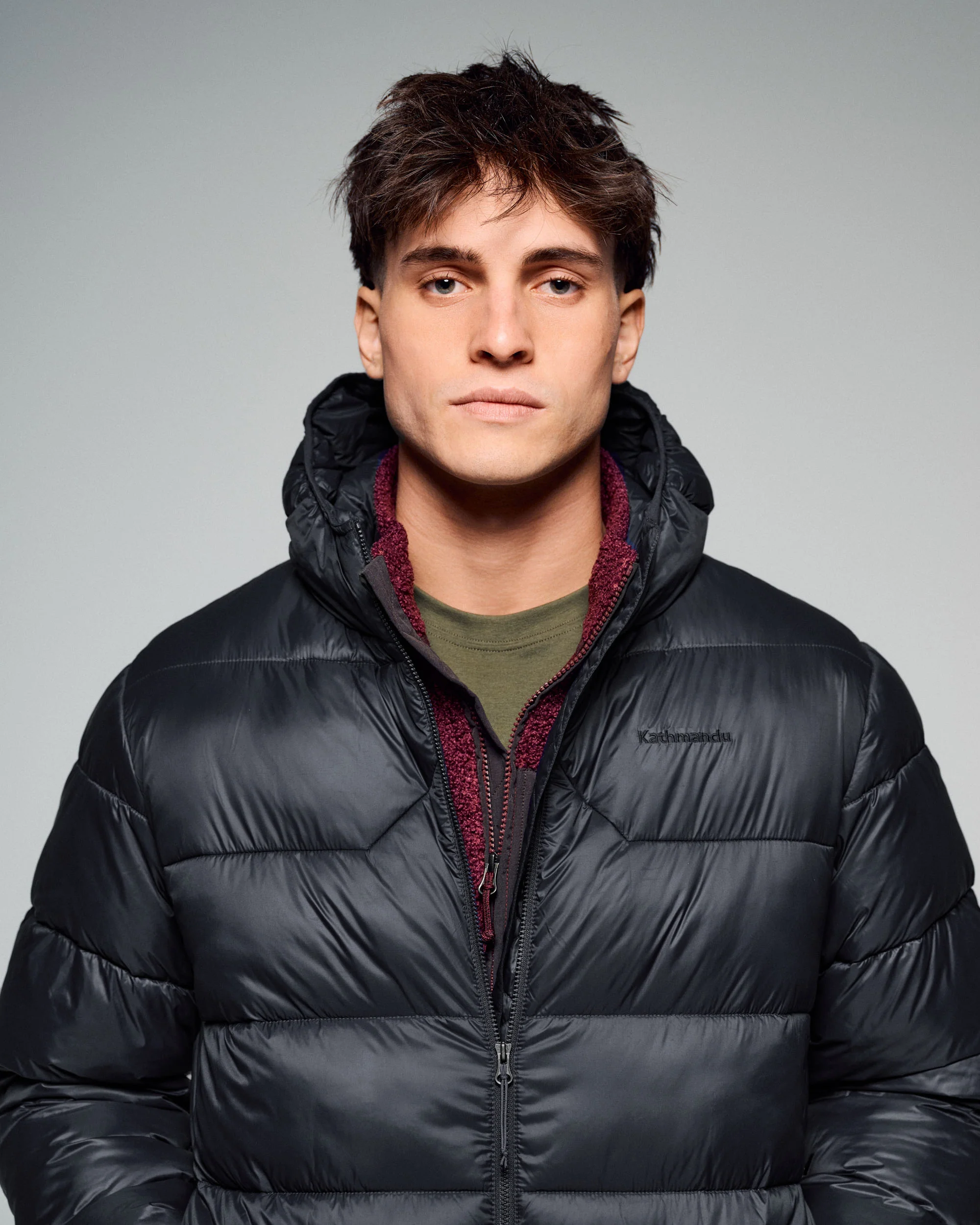 Men's Core Insulated Hooded Jacket - Black Stingray - Image 3