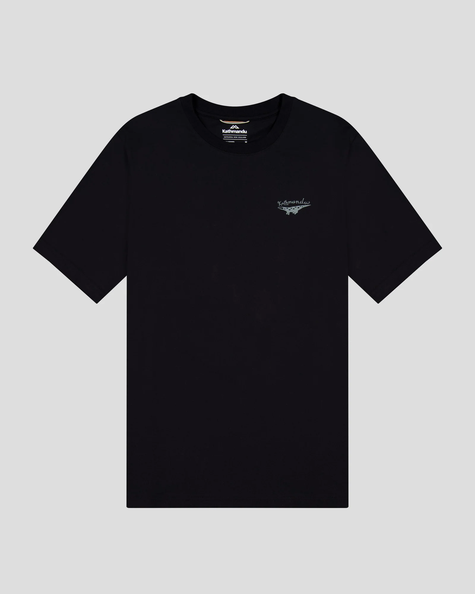Men's Lizard Organic Cotton T-shirt - Black Stingray
