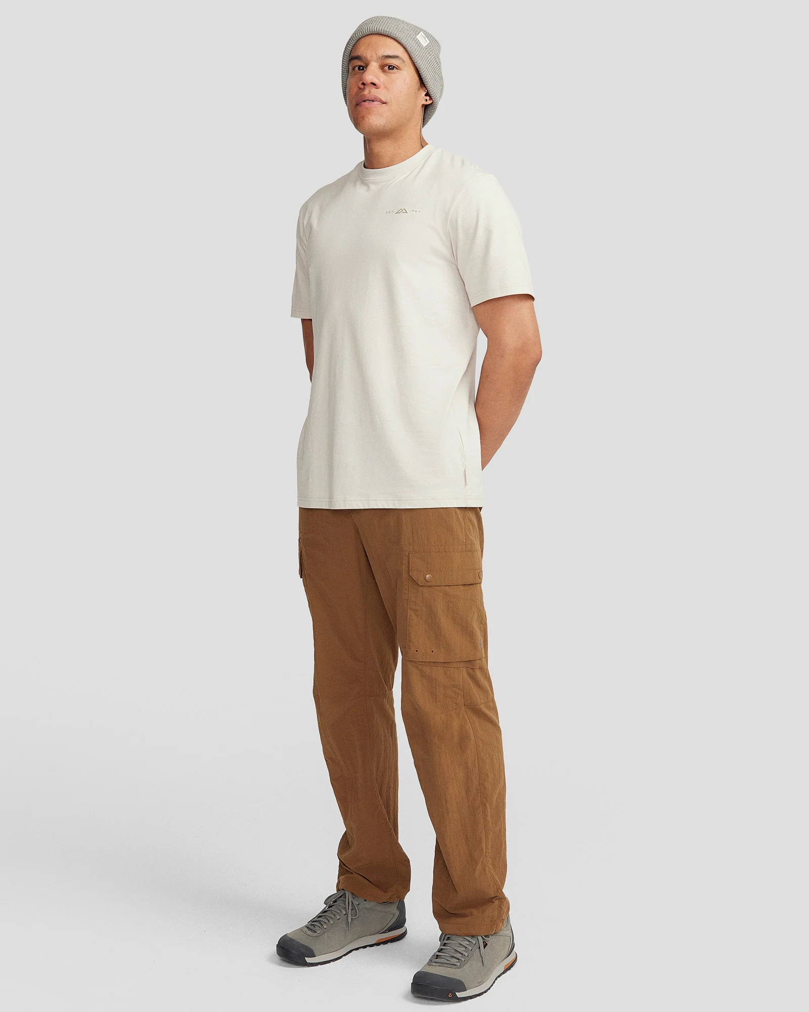 Men's Mountain Camo Organic Cotton T-shirt - Shroom - Image 2