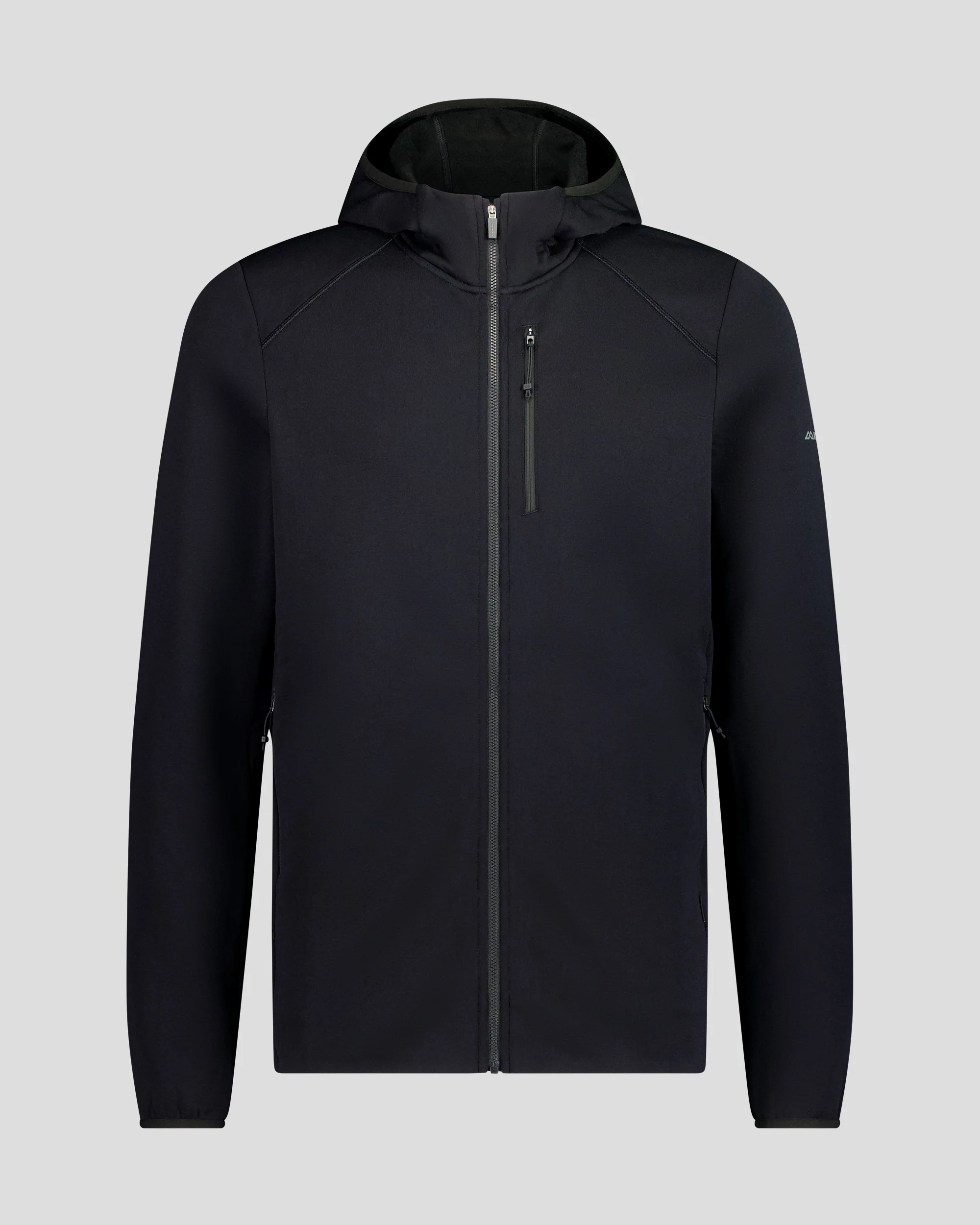 Men's Ridge Power Stretch Fleece Hood Jacket - Black Stingray - Image 4
