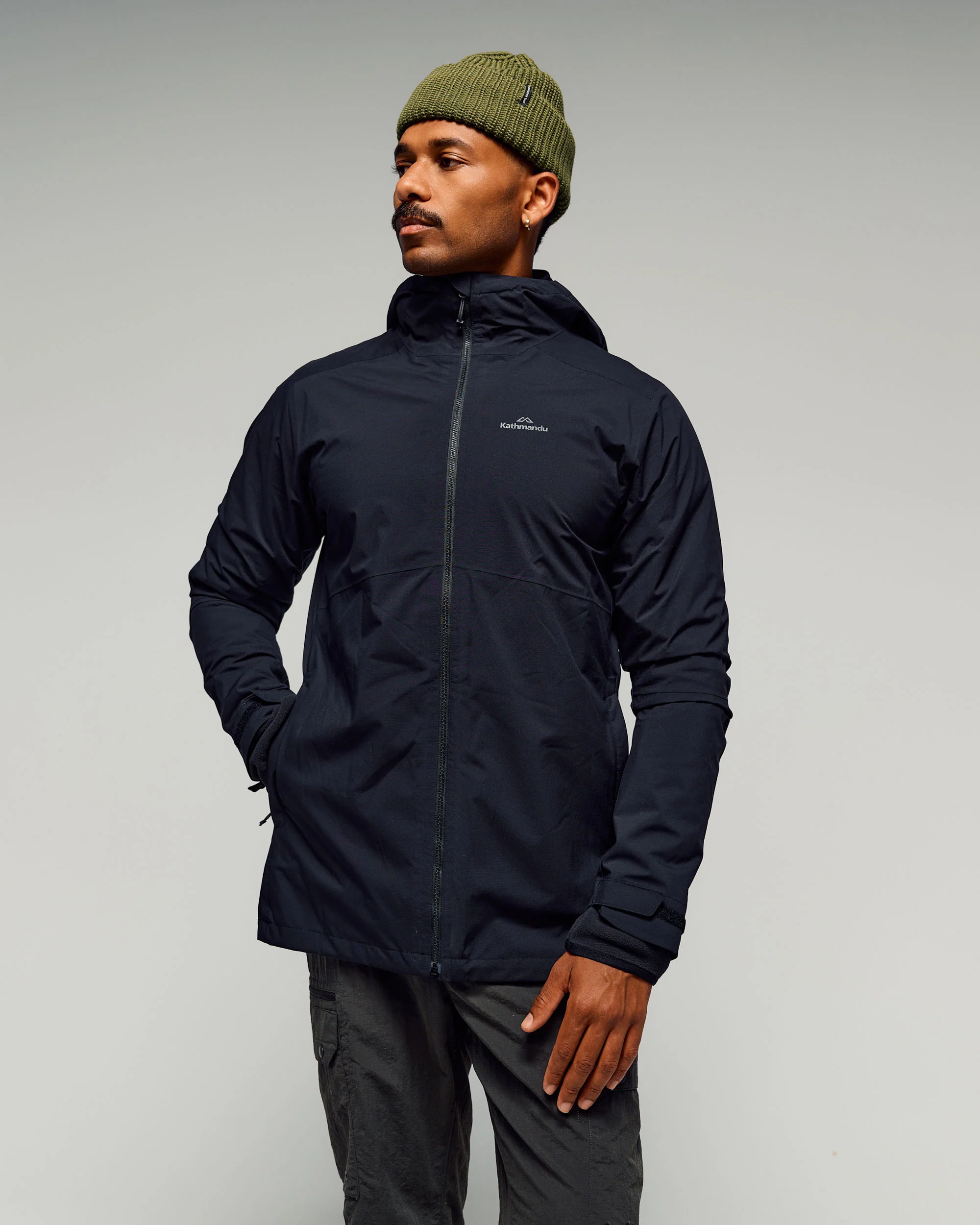 Men's Trailhead 3in1 Rain Hooded Jacket - Black Stingray - Image 2