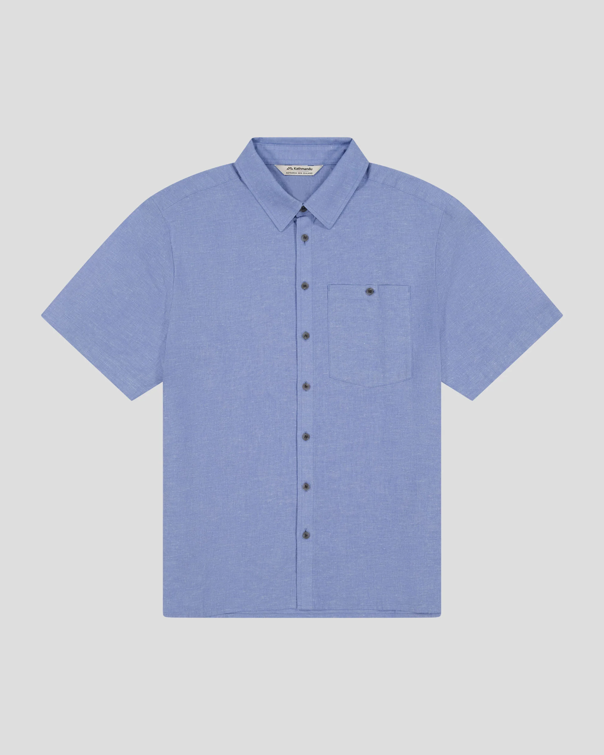 Men’s Weekend Natural Short Sleeve Shirt - Washed Peri Chambray