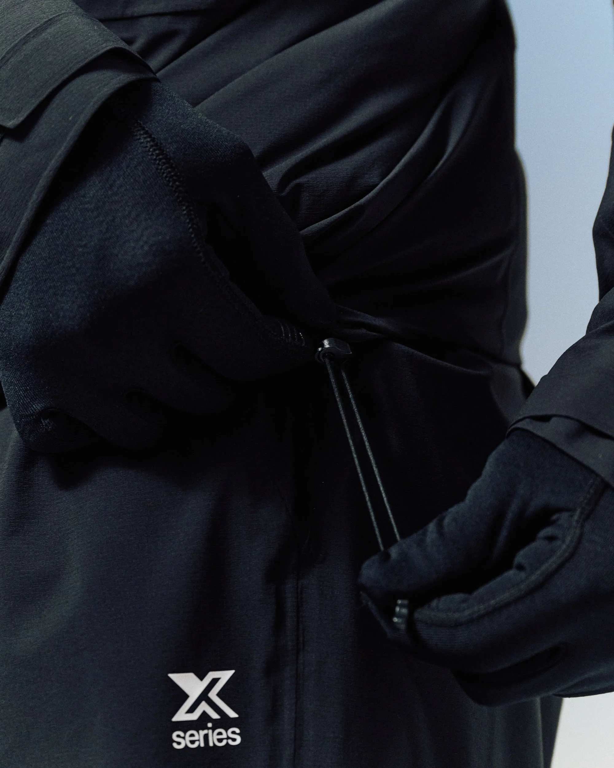 Men's XT Series Cordura 3L Rain Jacket - Black Stingray - Image 8