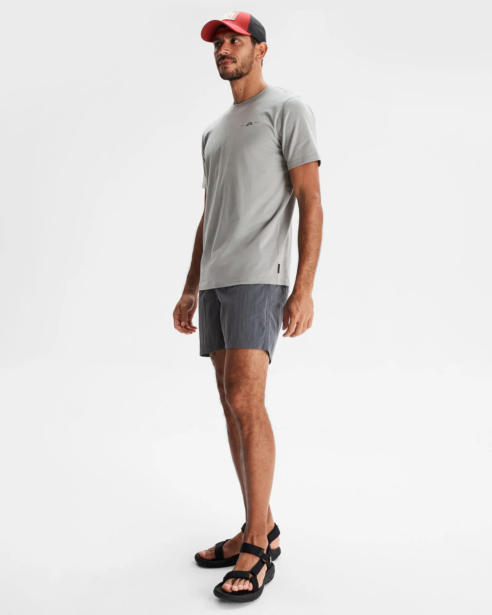 Men's Mountain Rays Organic Cotton T-shirt - Light Moon - Image 2