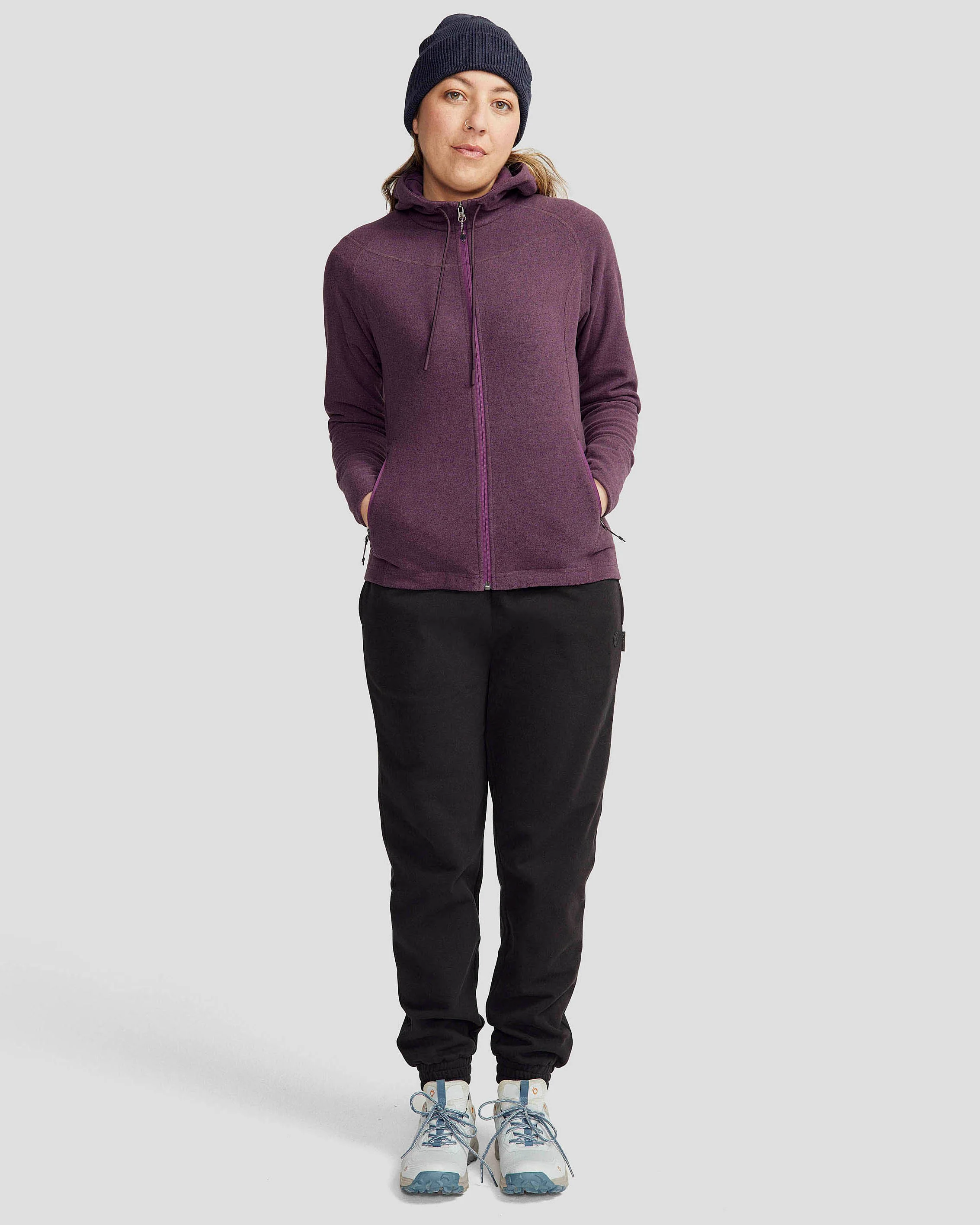 Women's Mt Aspiring Hooded Fleece Jacket - Jam - Image 2