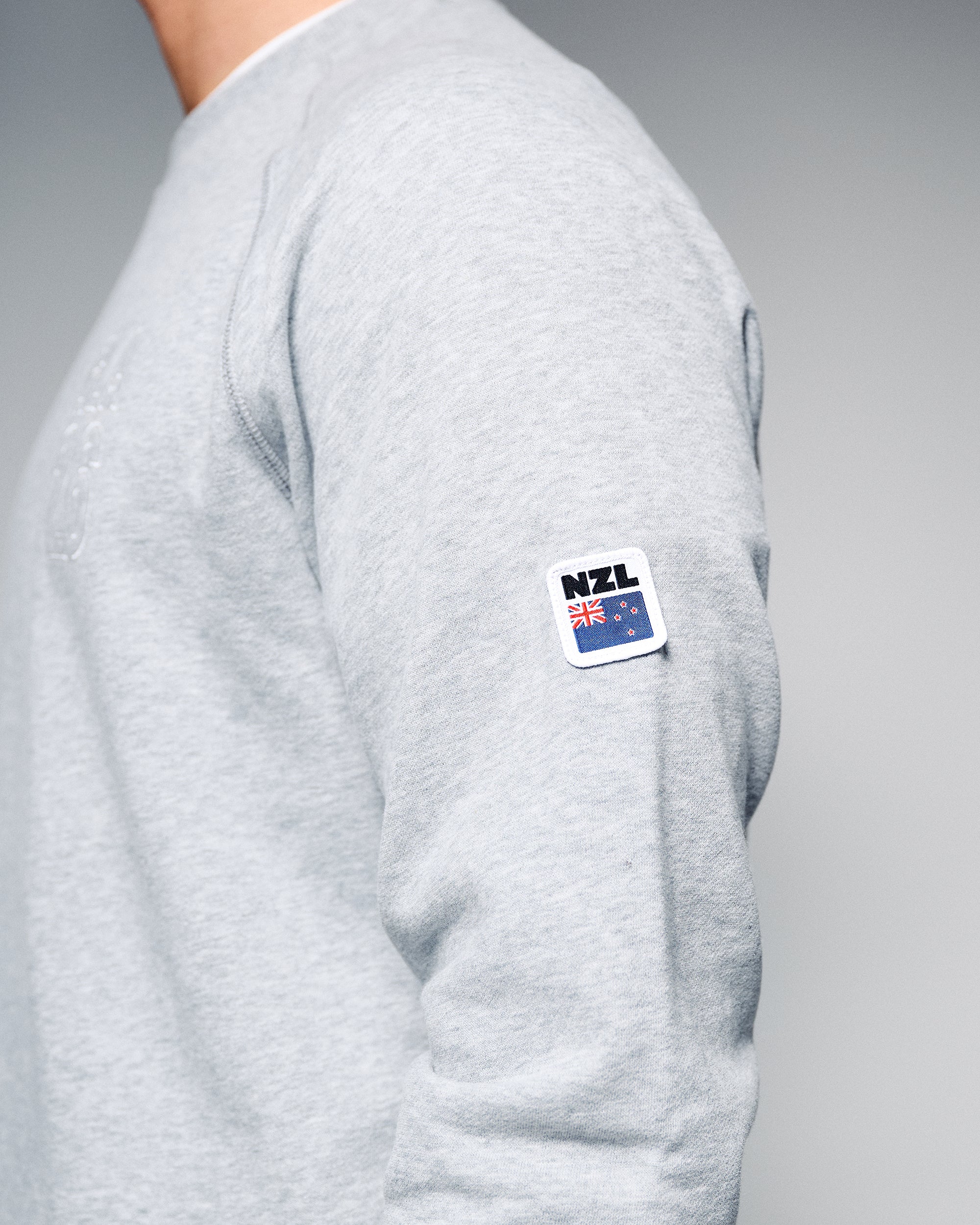 Men's Crew Sweatshirt - SPT Grey Marle | New Zealand Team Supporters Collection - Image 5