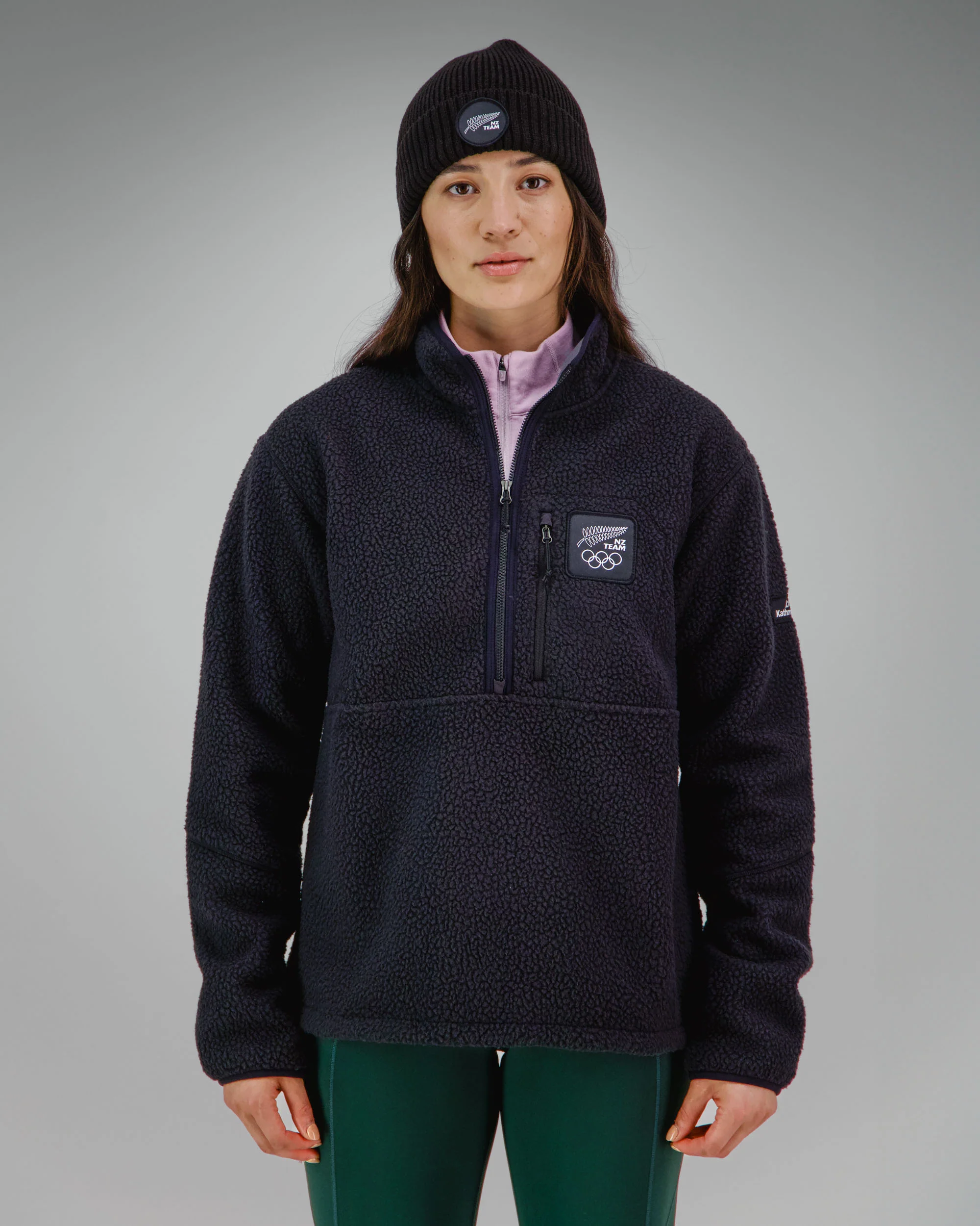 Co-Z Fleece 1/4 Zip Pullover - Black Replica | New Zealand Team Replica Collection