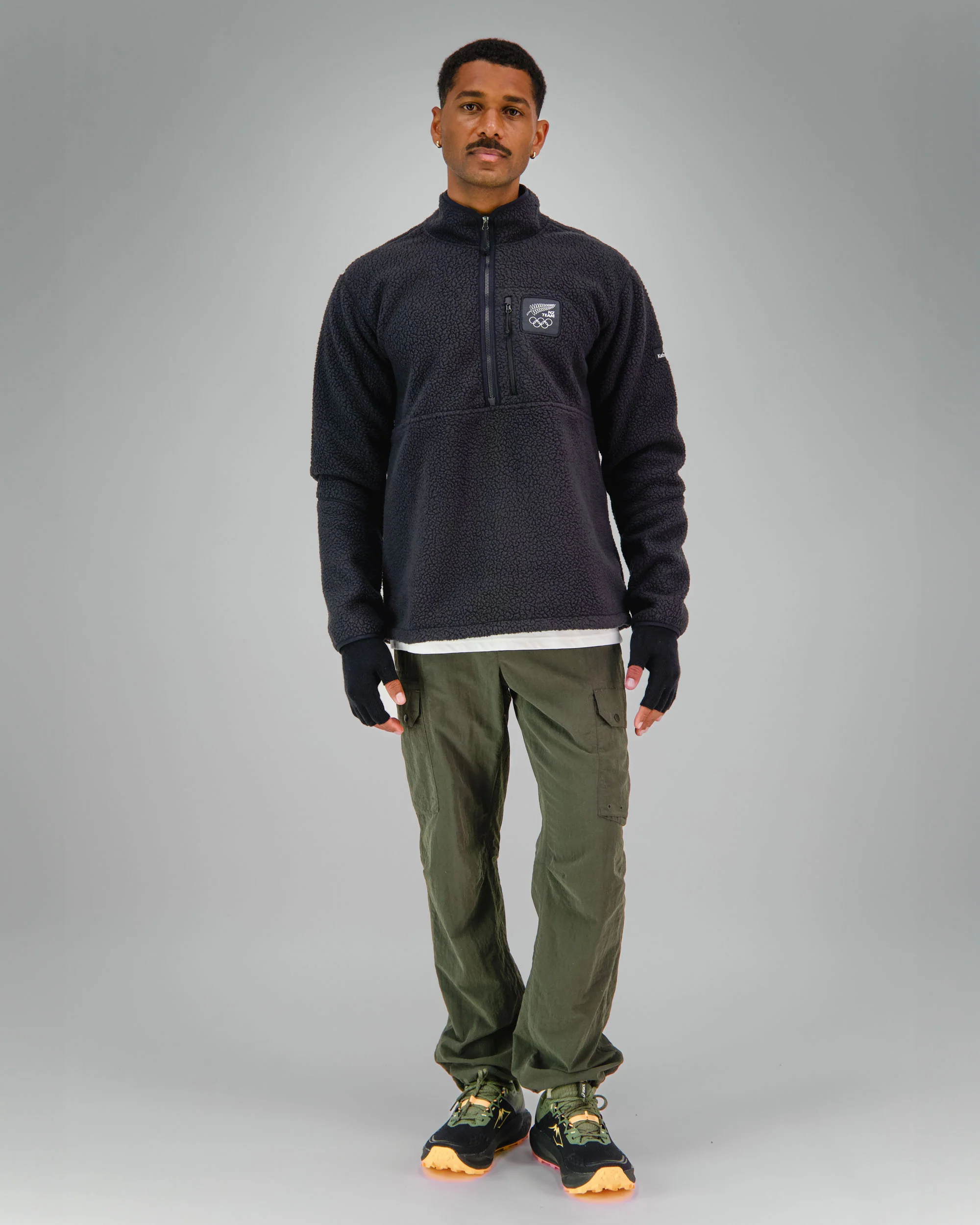 Co-Z Fleece 1/4 Zip Pullover - Black Replica | New Zealand Team Replica Collection - Image 2