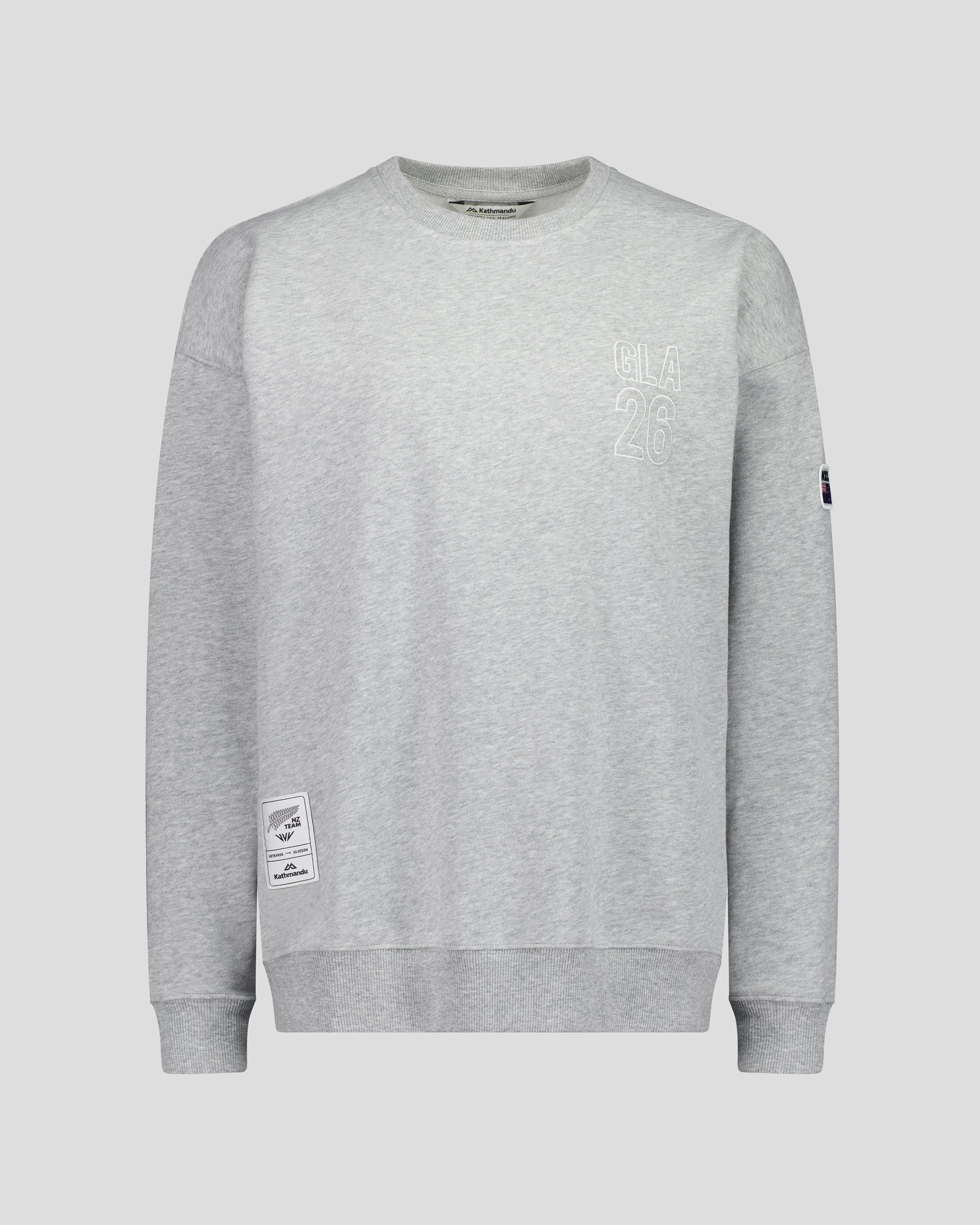 Women's Crew Sweatshirt - SPT Grey Marle | New Zealand Team Supporters Collection - Image 7