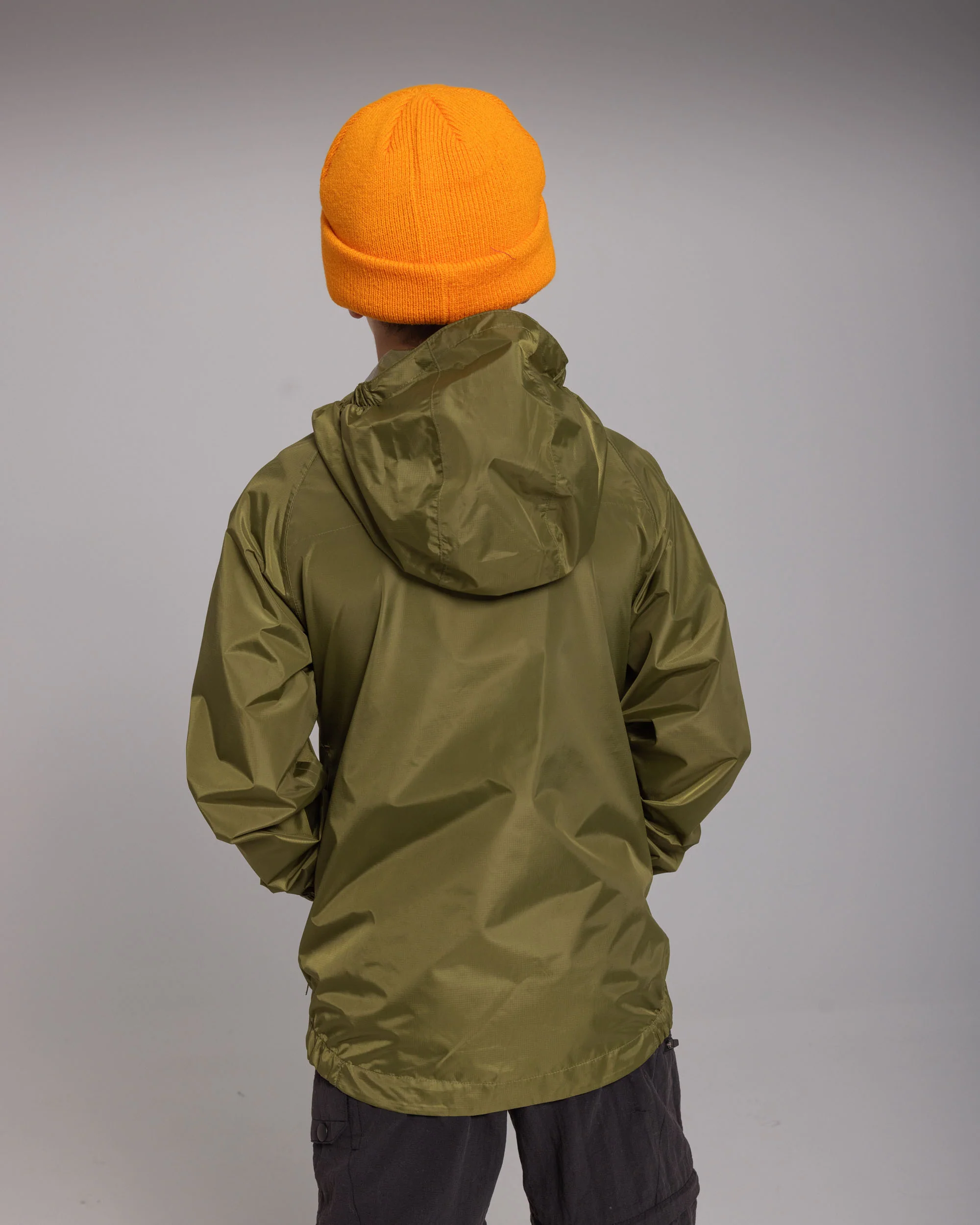 Kids' Pocket-it 2L Rain Jacket v4 - Dark Fern - Image 7